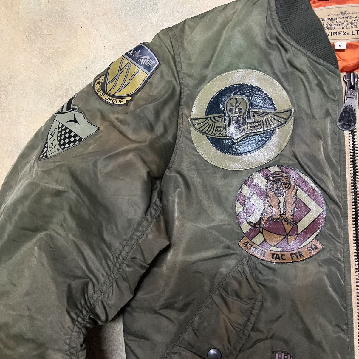 Avirex Avirex Bomber Jacket Full Patches Distressed Style Size US S / EU 44-46 / 1 - 6 Thumbnail