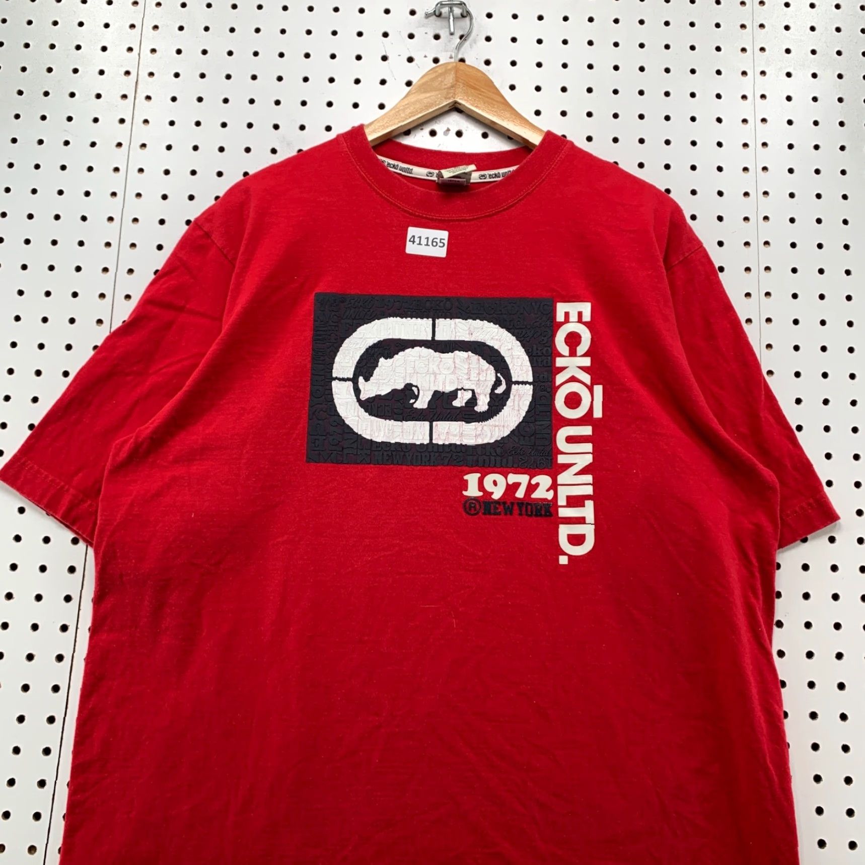Ecko Unltd. VINTAGE Ecko Rhino Shirt Mens XL Red Hip Hop Short Sleeve Graffiti T-Shirt Size US XL / EU 56 / 4 - 4 Thumbnail