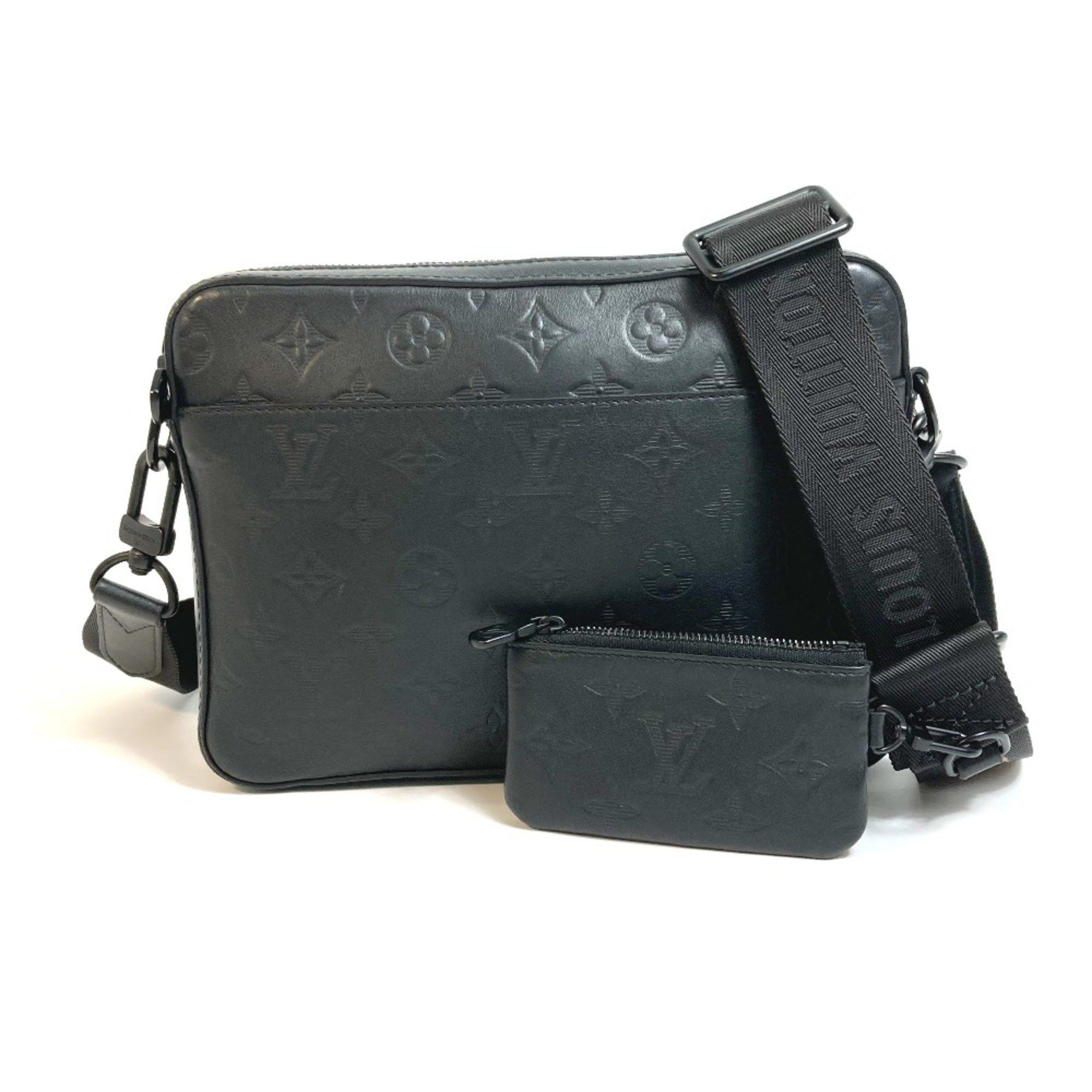 Louis Vuitton Louis Vuitton M69827 Monogram shadow Bag Crossbody body bag Black Size ONE SIZE - 1 Thumbnail