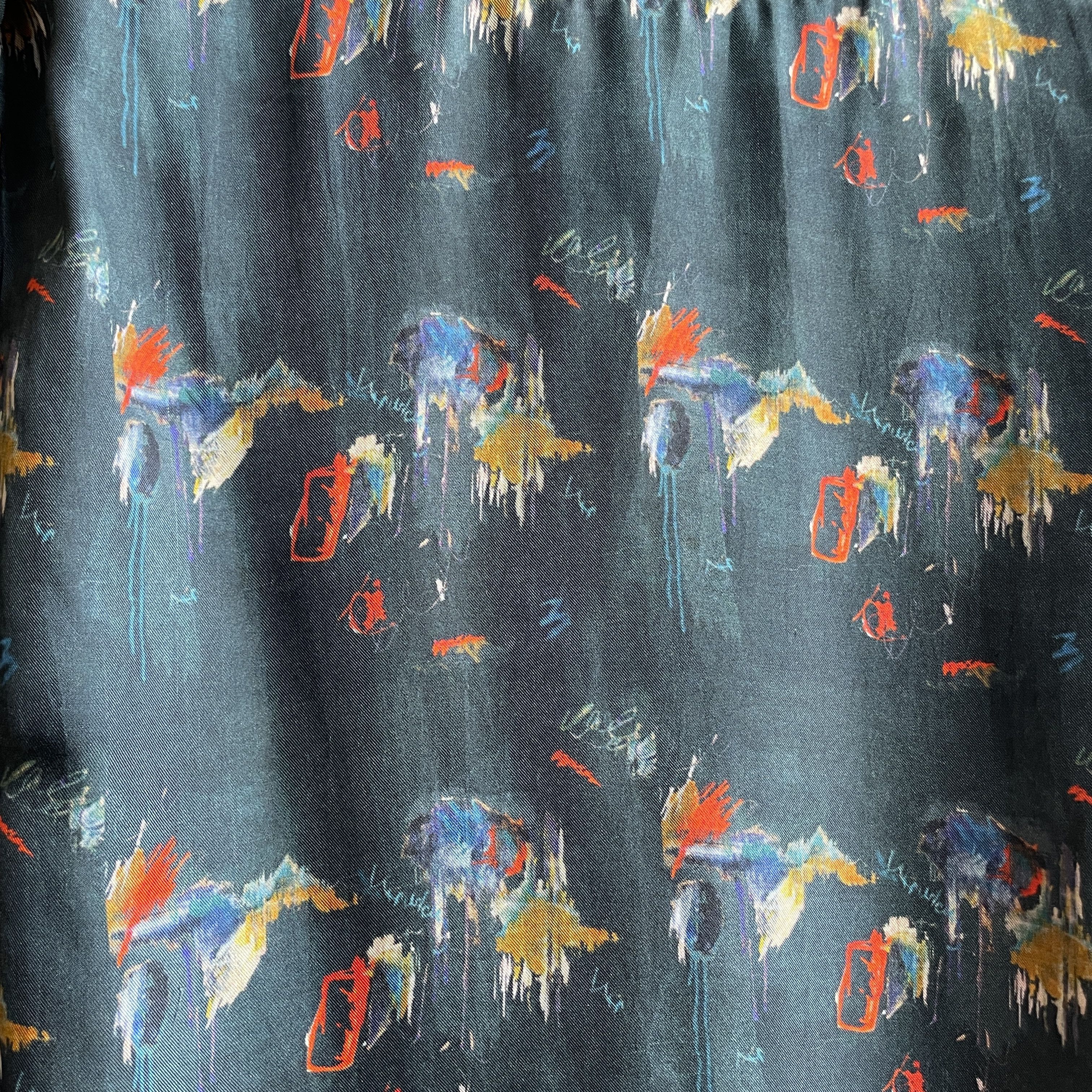 Designer Toast Boat Neck Balloon Sleeve Silk Midi Dress Size UK 16 Size XL / US 12-14 / IT 48-50 - 6 Thumbnail