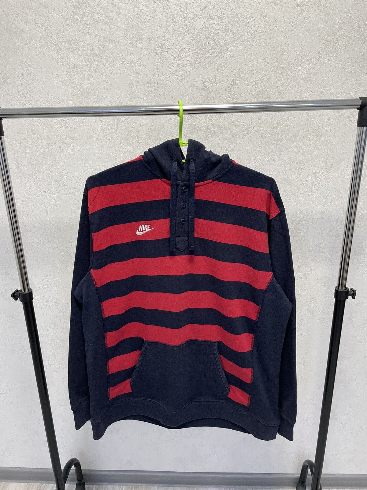 Nike × Vintage Vintage Y2K Nike Eugene Oregon USA Striped Hoodie Size US XL / EU 56 / 4 - 1 Thumbnail
