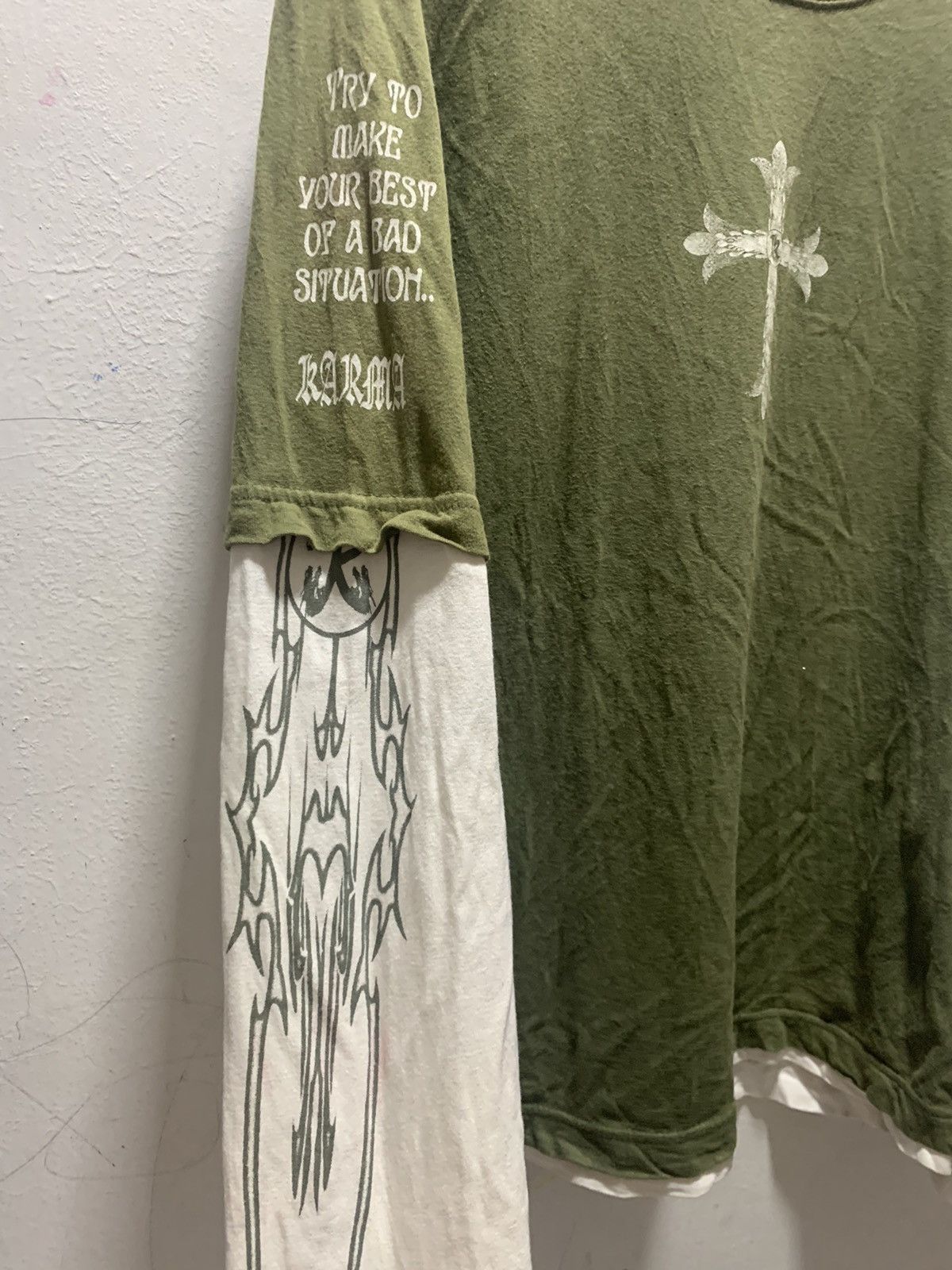If Six Was Nine Vintage karma cross logo Long Sleeve Size US L / EU 52-54 / 3 - 7 Thumbnail
