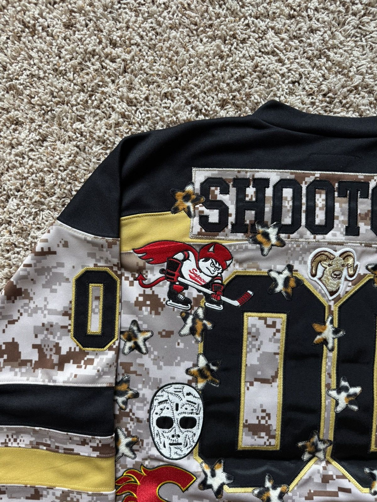 Supreme Supreme Fire & Ice Patches Hockey Jersey Camo Yellow Size US L / EU 52-54 / 3 - 2 Thumbnail