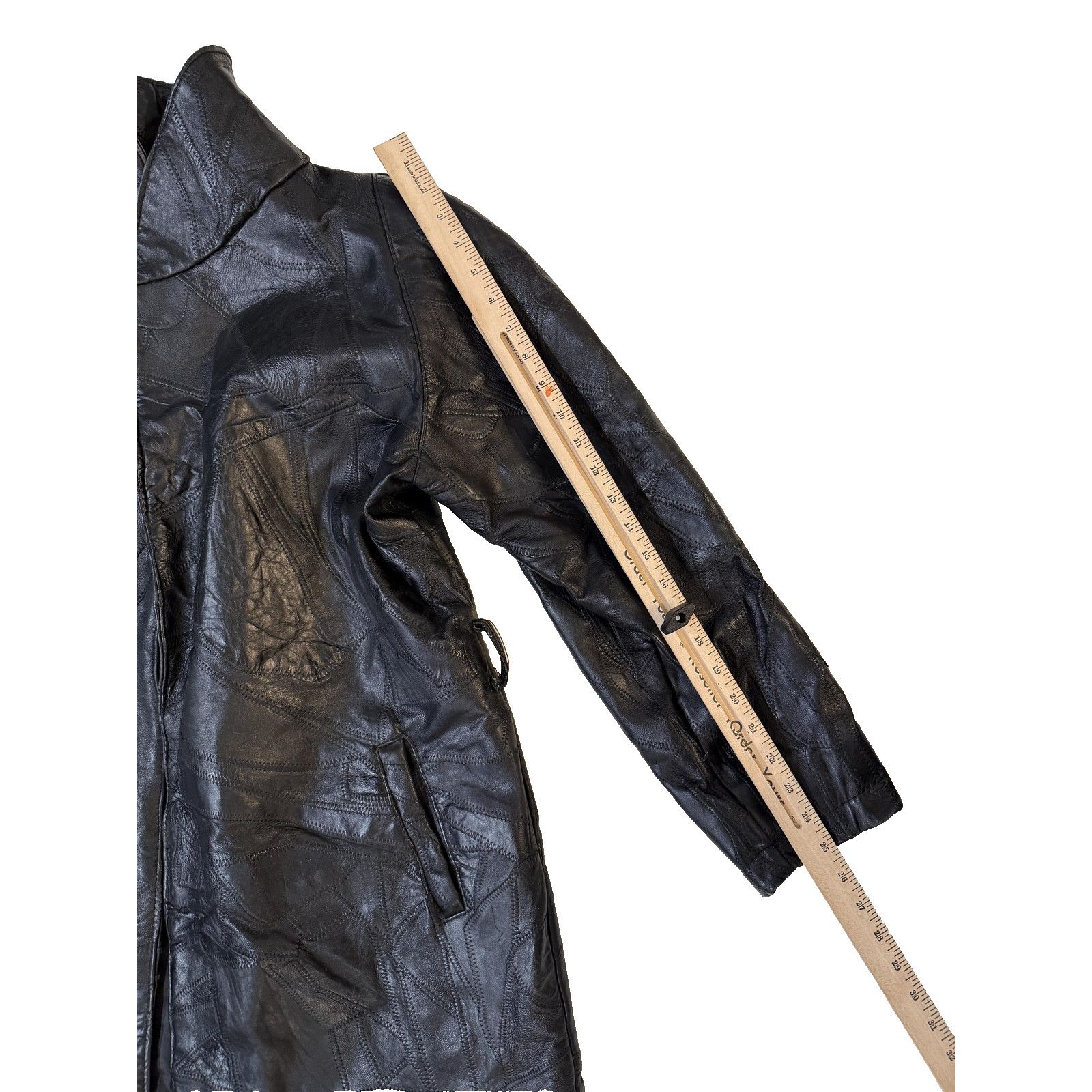 & Other Stories Maxam Leather Jacket Mens MED Italian Mosaic Lambskin Y2K Size US M / EU 48-50 / 2 - 8 Thumbnail