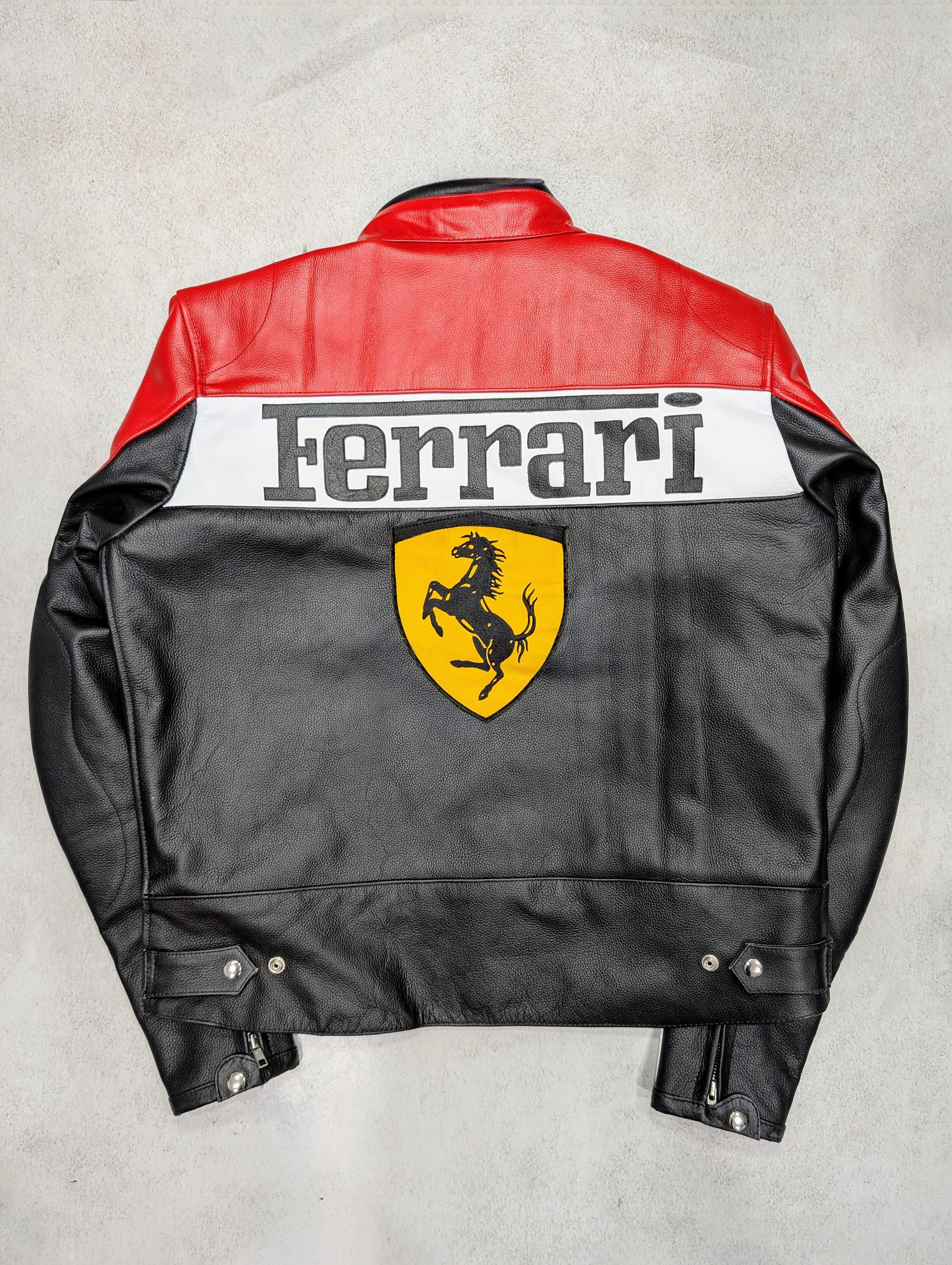Vintage Ferrari Racing Leather Jacket VIntage Streetwear Size US M / EU 48-50 / 2 - 7 Thumbnail