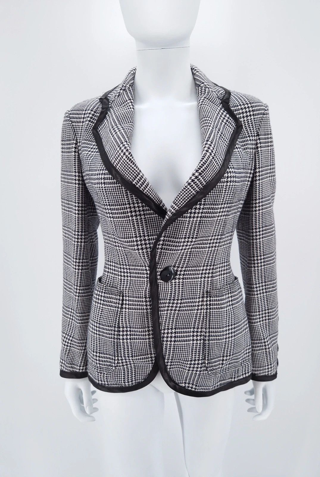 image of Junya Watanabe Blazer Ss03 in Black White, Women's (Size Small)
