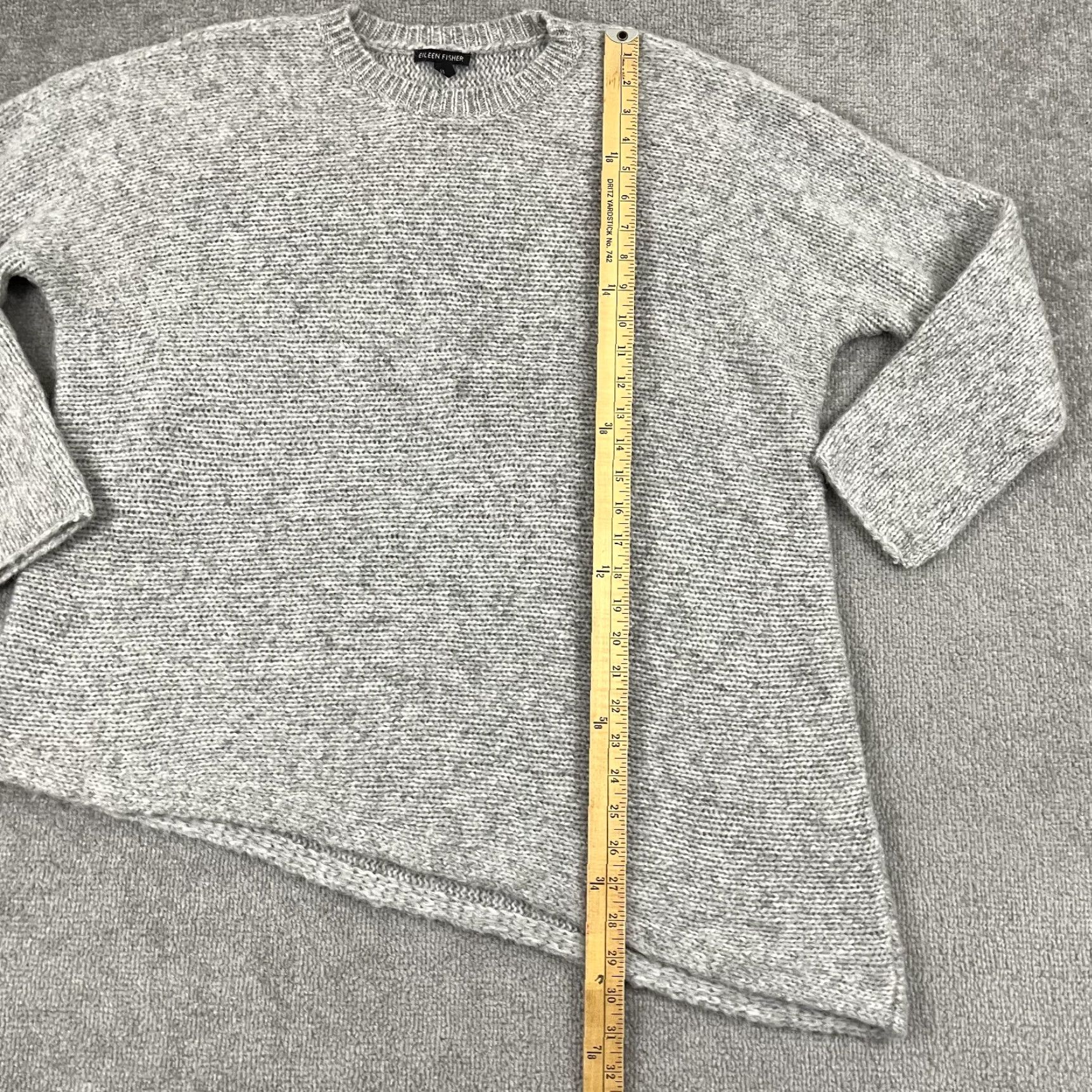 Eileen Fisher Eileen Fisher Sweater Womens Large Gray Wool Alpaca Asymmetric Soft Knit Minimal Size L / US 10 / IT 46 - 4 Thumbnail
