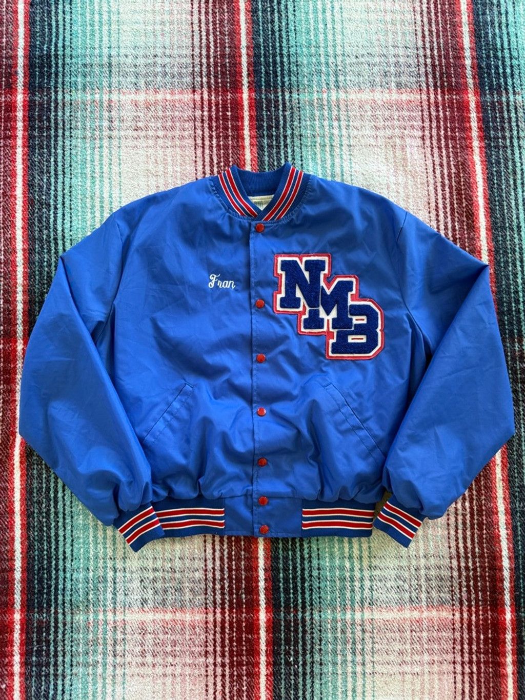 Howe 70s Howe Blue & Red Bomber Varsity Jacket L Size US L / EU 52-54 / 3 - 1 Thumbnail