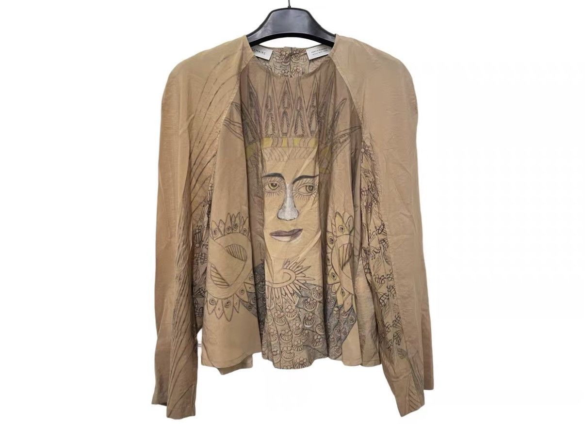 Lemaire Lemaire 21SS Martin Ramirez Artist Printed Silk Shirt J31 Size US S / EU 44-46 / 1 - 1 Thumbnail