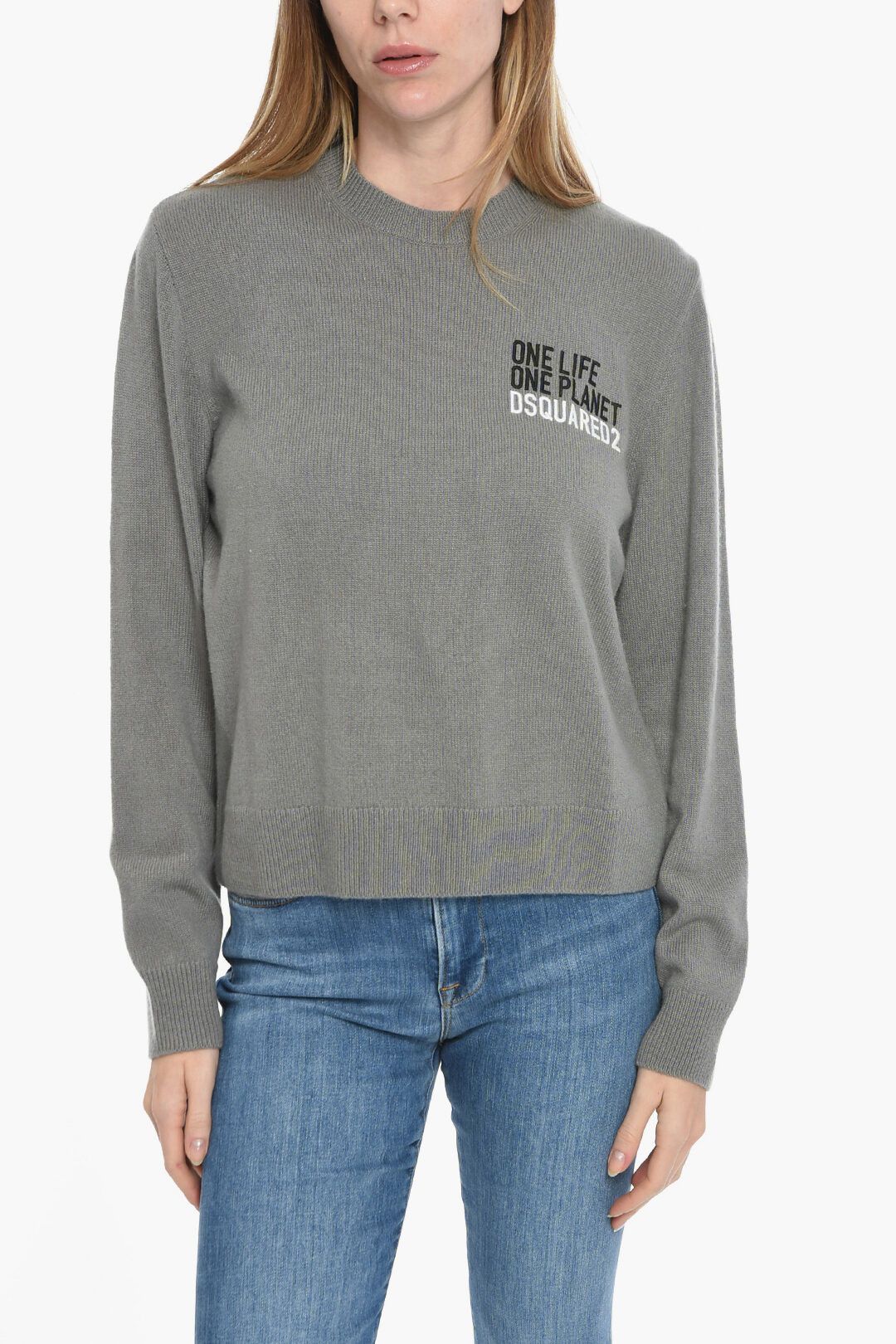 image of Dsquared2 Og1Mm0124 Jumper In Gray in Grey, Women's (Size Large)
