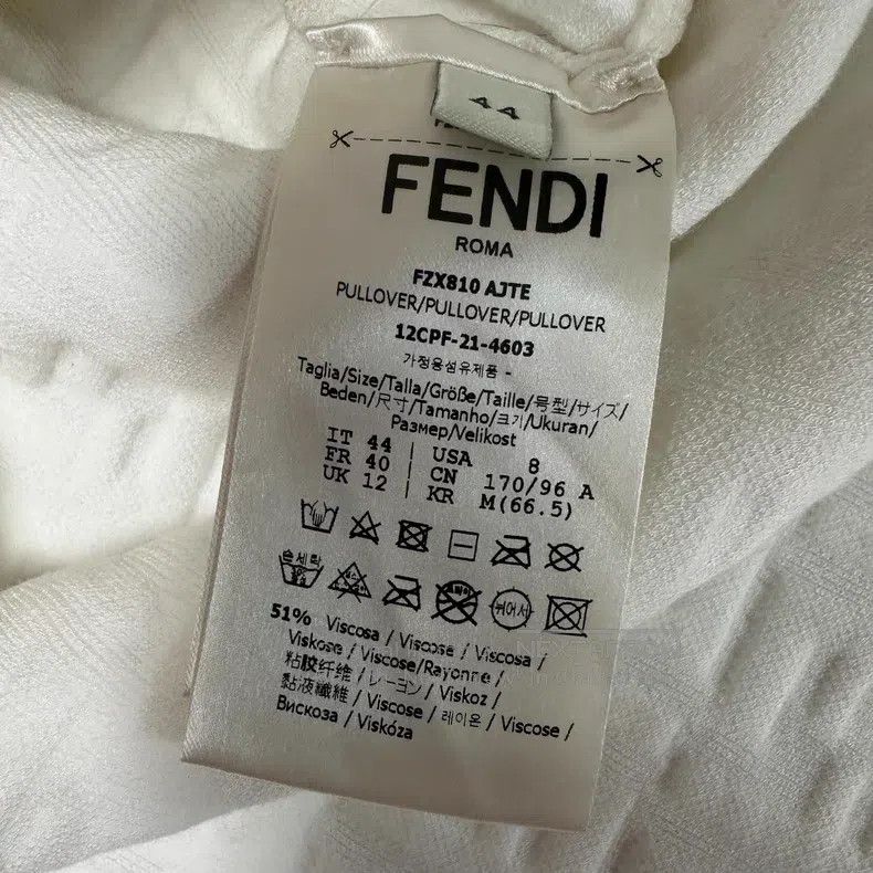 Fendi Fendi White Classic FF Jacquard Sweater Size M / US 6-8 / IT 42-44 - 3 Thumbnail