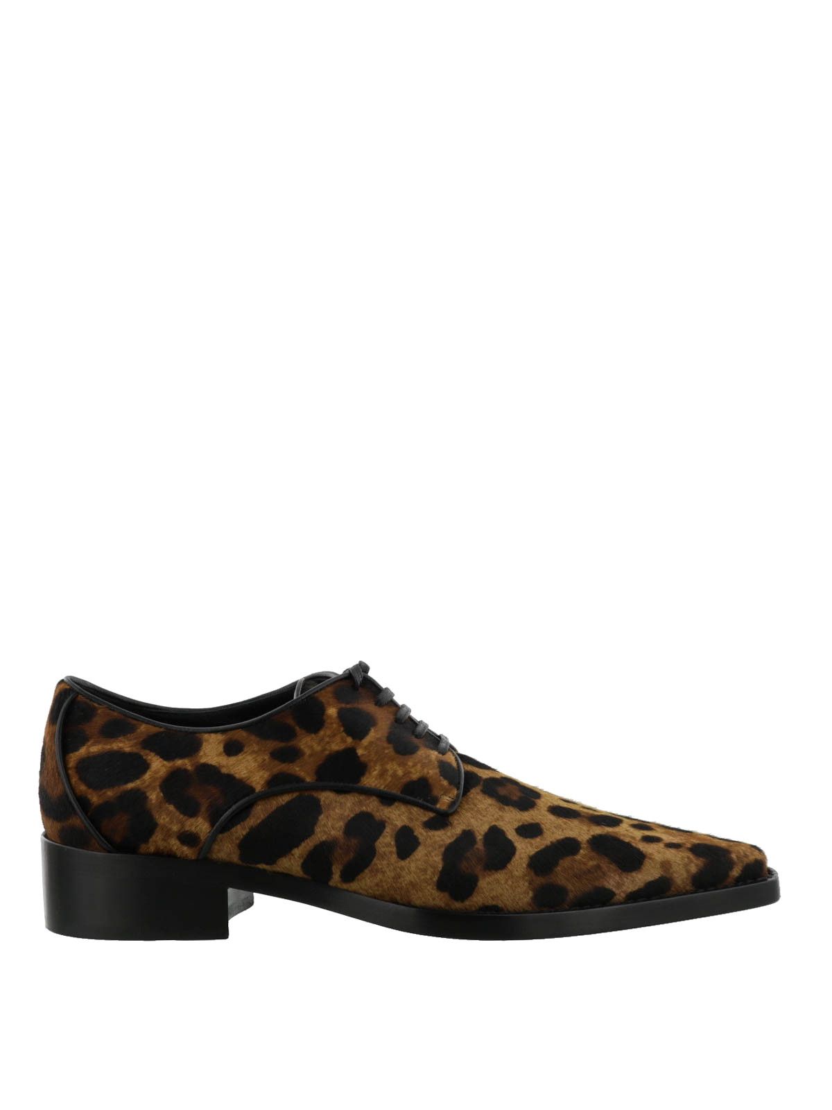 Dolce & Gabbana o1y0925 Leoprd-Print Laced Shoes in Brown/Black Size US 4 / IT 34 - 1 Thumbnail