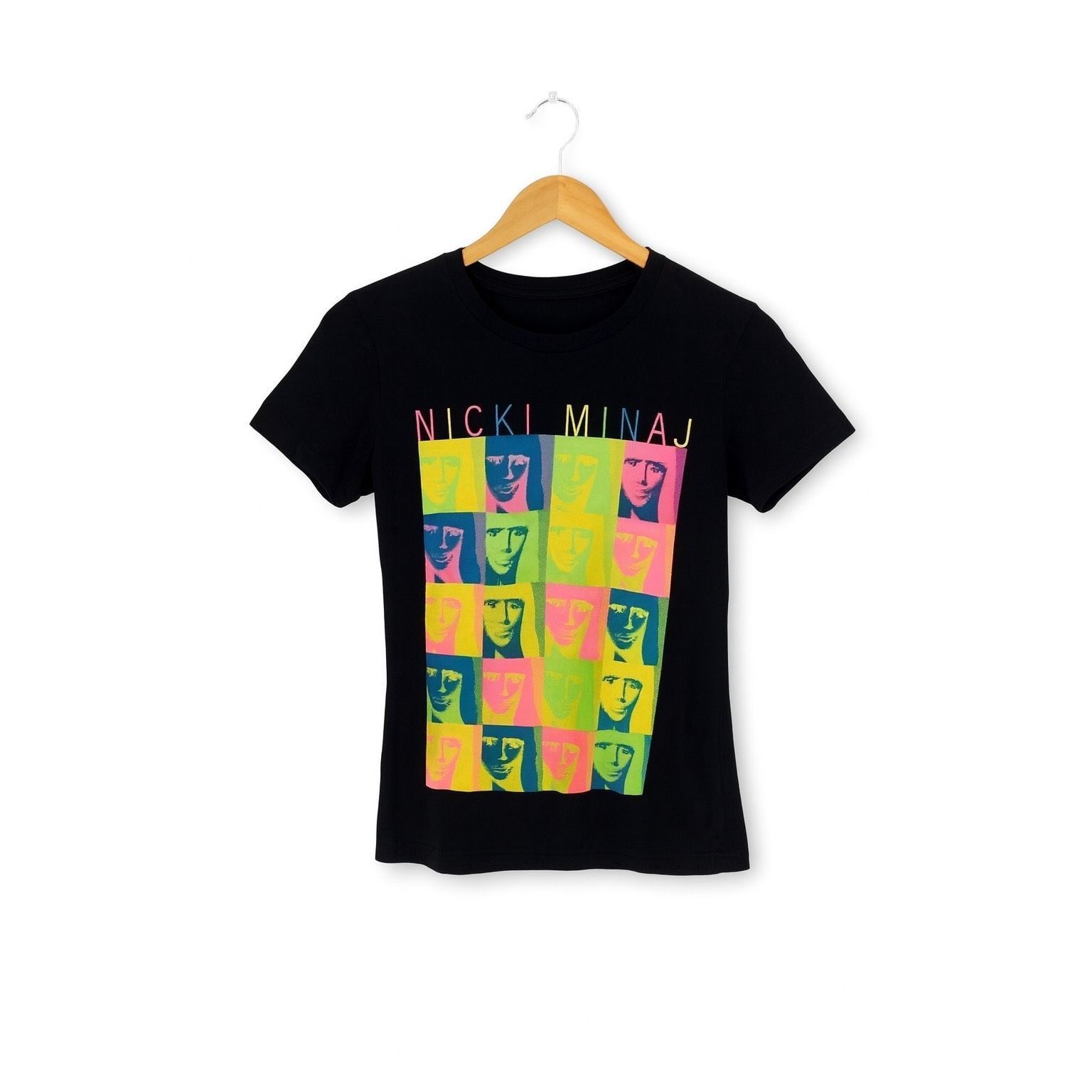 Other Nicki Minaj Pop Art Graphic T-Shirt | Black Multicolor Tee | Size M / US 6-8 / IT 42-44 - 3 Thumbnail