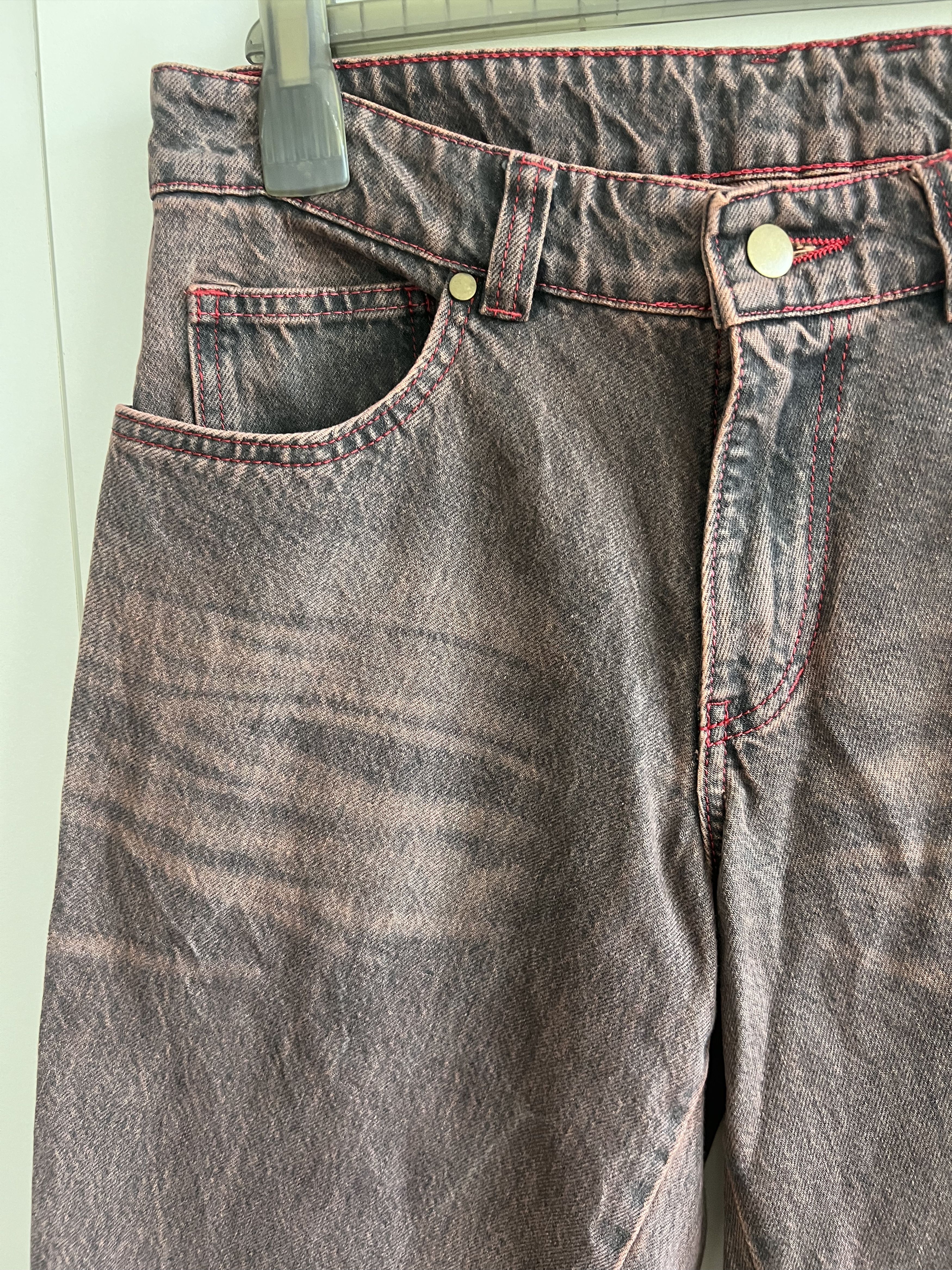 SSENSE Masha Popova RUNWAY Washed Brown Boyfriend Rust Jeans Size US 31 - 5 Thumbnail