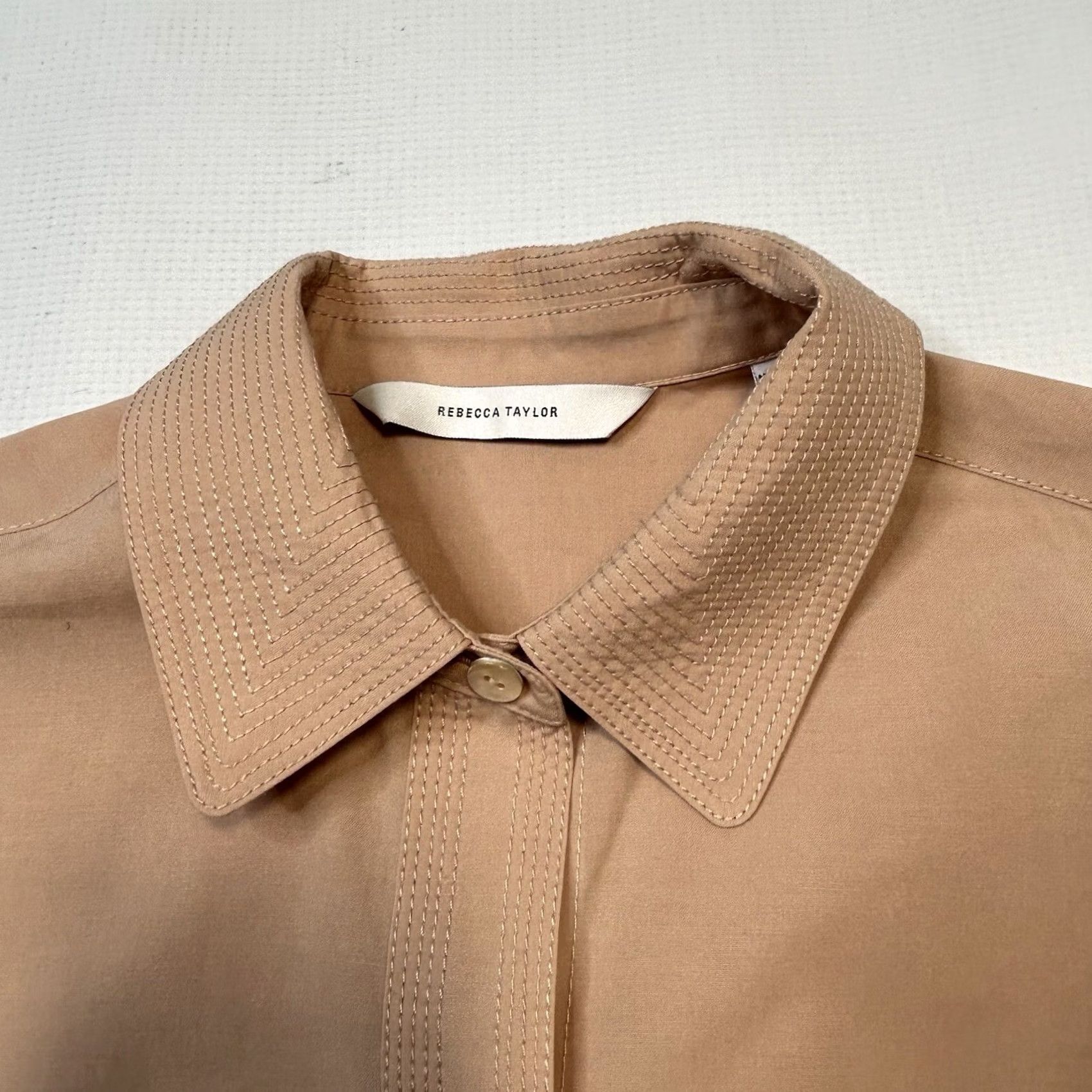 Rebecca Taylor Rebecca Taylor Rose Pink Collared Shirt Balloon Sleeve Womens XS Color Pink Casual Workwear Party/Cocktail Wedding 100% GENUINE Womens XS Size XS / US 0-2 / IT 36-38 - 5 Thumbnail