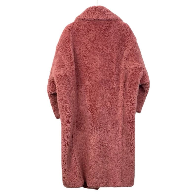 Max Mara Max Mara Pink Teddy lapel double-breasted coat Size L / US 10 / IT 46 - 2 Thumbnail