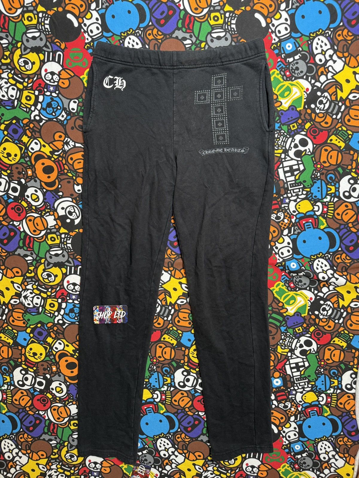 Chrome Hearts Chrome Hearts Black Cross Logo Sweatpants Size US 31 - 1 Thumbnail
