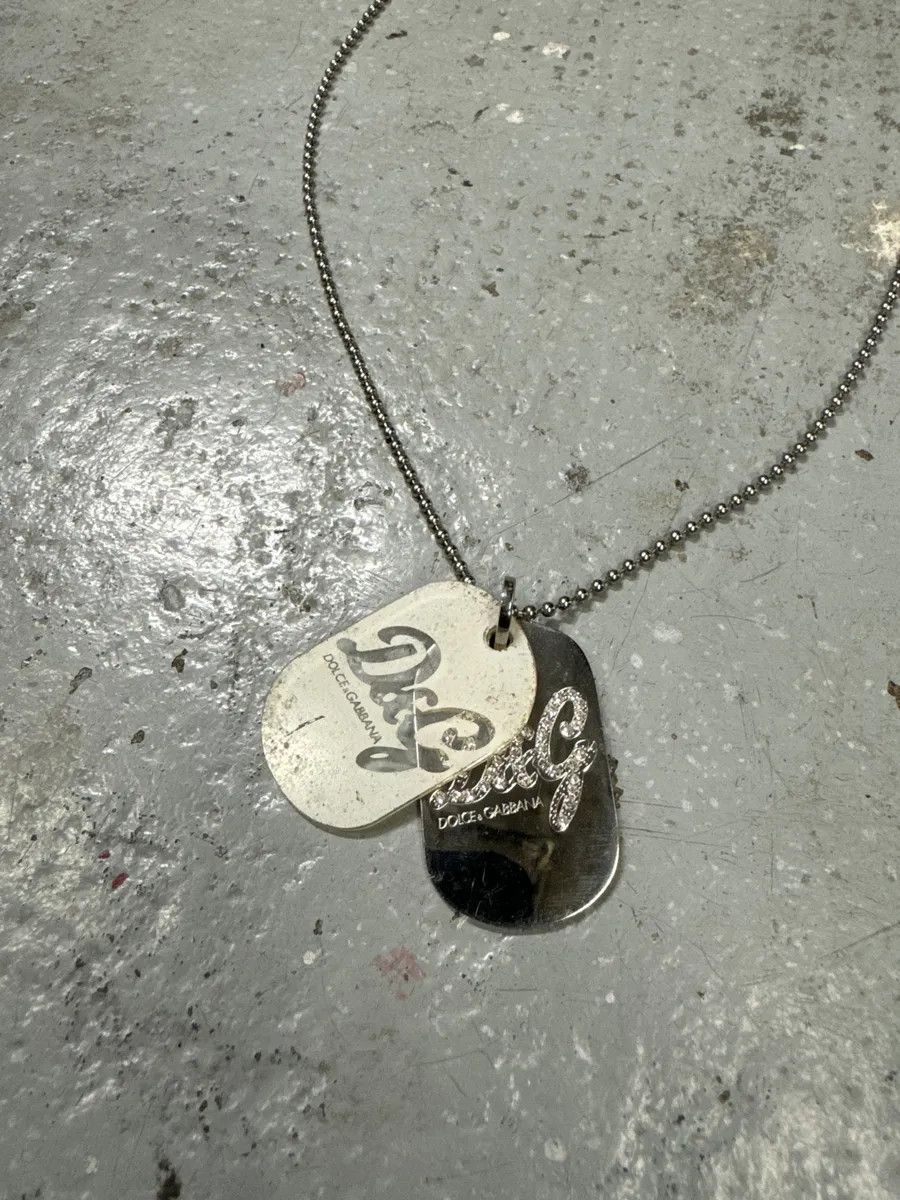 Dolce & Gabbana 2000s Dolce & Gabbana Ball Chain Dog Tags Necklace Size ONE SIZE - 5 Thumbnail