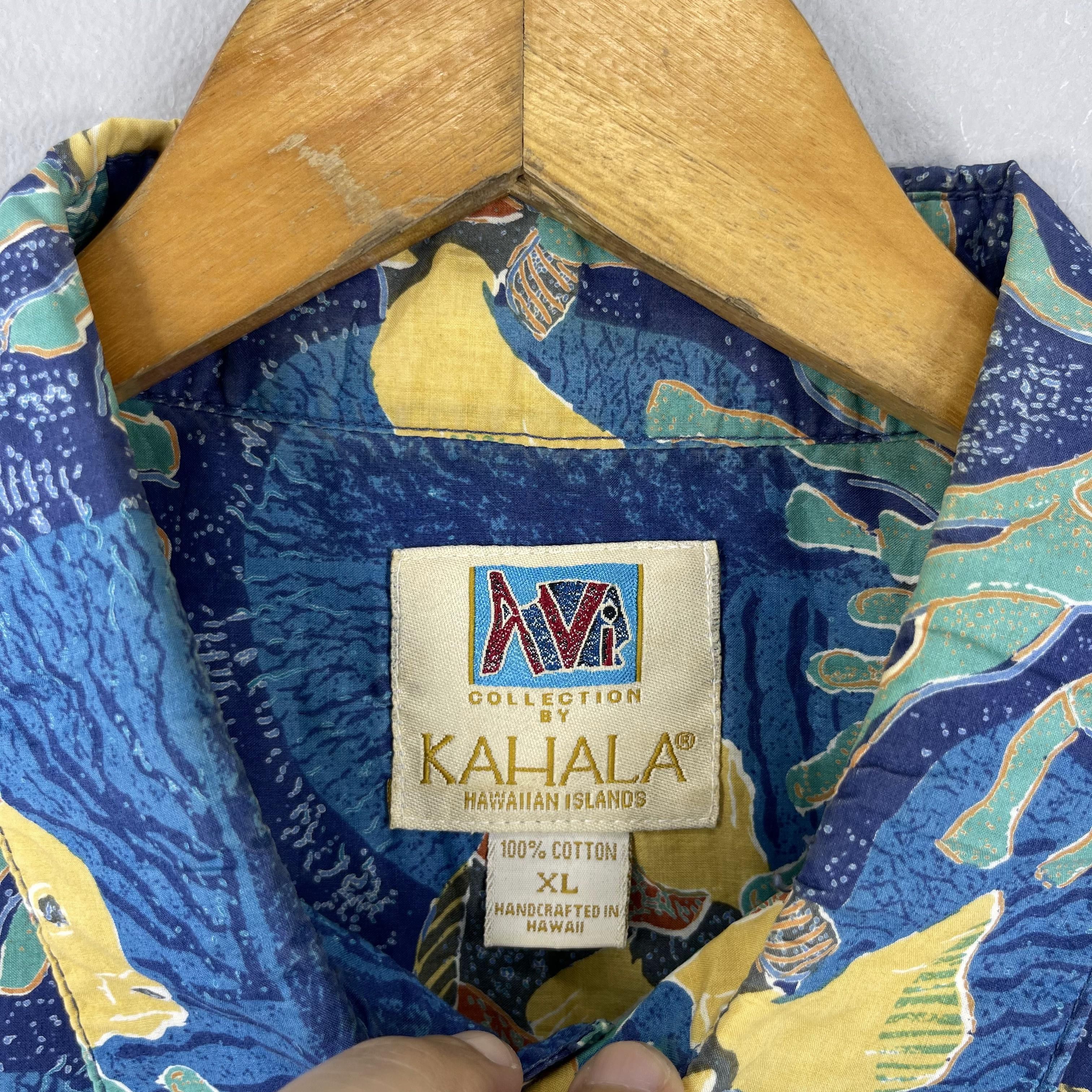 Vintage Vintage KAHALA Hawaiian Ocean Marine Wildlife Motive Shirt Size US XL / EU 56 / 4 - 5 Thumbnail