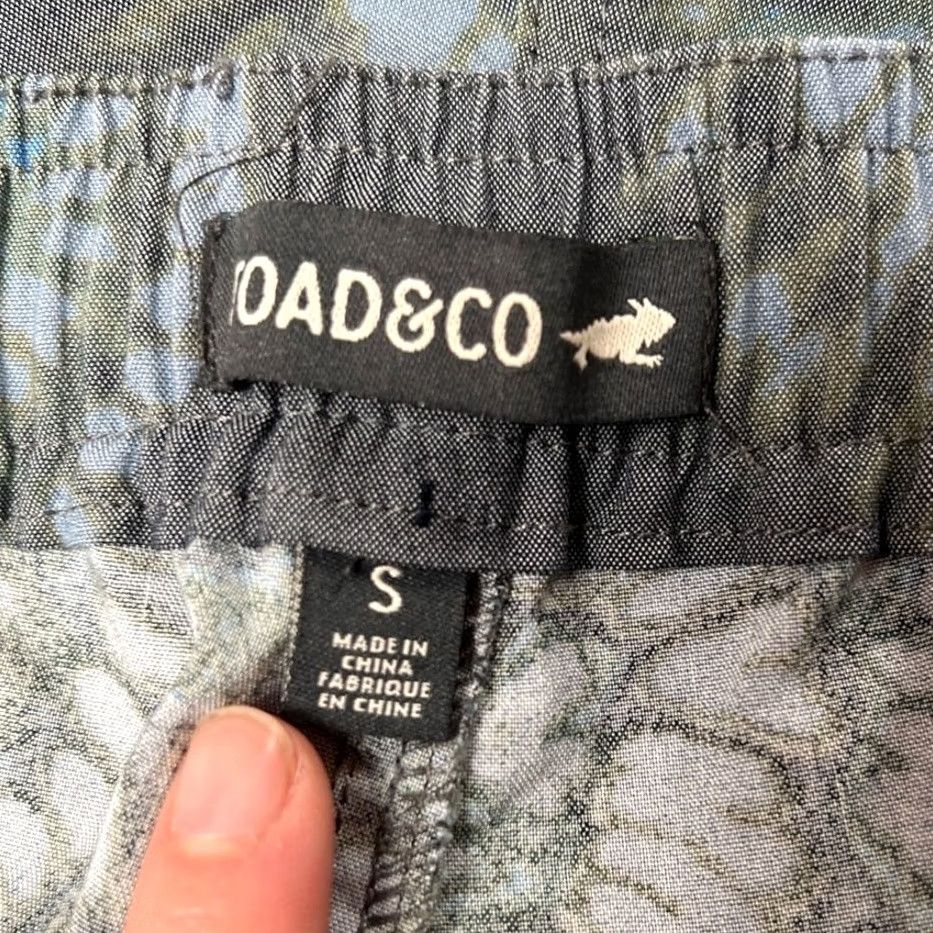 Toad&Co Toad & Co Shorts Men Small Blue Organic Cotton Blend Stretch Geometric Drawstring Size US 29 - 2 Thumbnail
