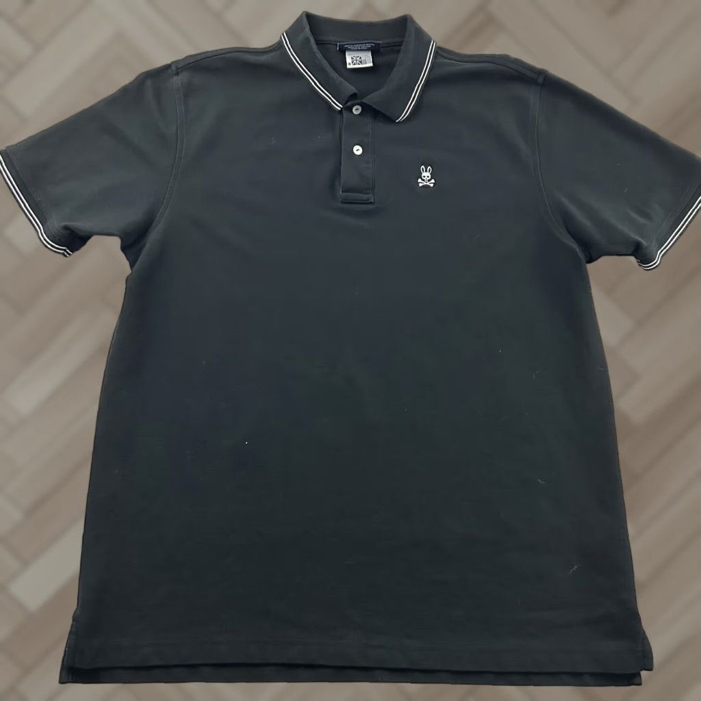 Psycho Bunny Psycho Bunny Short Sleeve Button-Up Polo Shirt Men's 8 Black Size US M / EU 48-50 / 2 - 1 Thumbnail