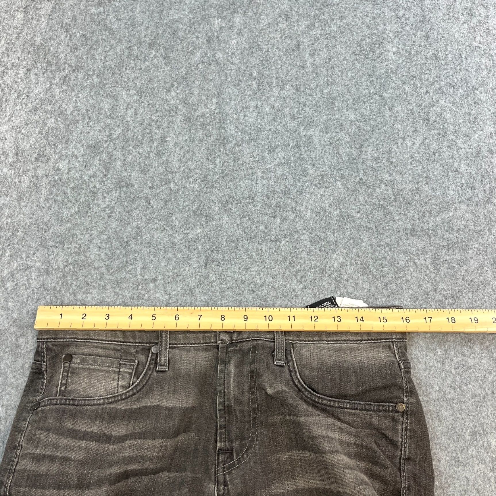 7 For All Mankind 7 For All Mankind Mens Jeans Slim Tapered 31 Dark Wash Grey Stretch Slimmy Denim Regular Jeans Mens (31) Size US 31 - 6 Thumbnail
