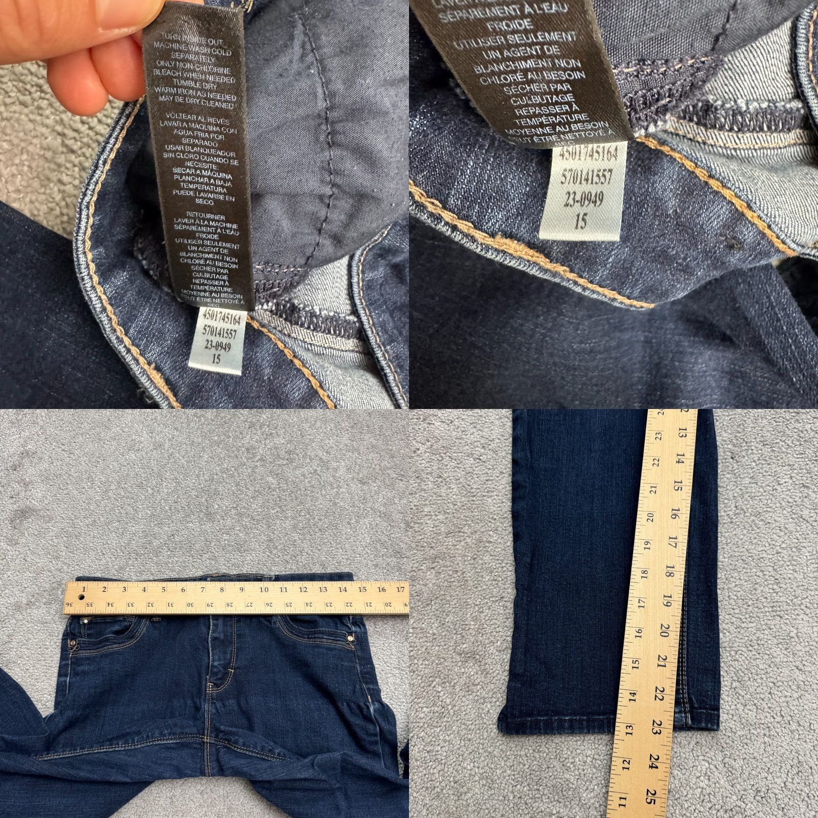 Vintage White House Black Market Slim Fit Cropped Denim Jeans Womens 12 Dark Wash Slit Denim Jeans B Blue City Streetwear Womens 12 XS-XL? Size 30" / US 8 / IT 44 - 8 Thumbnail