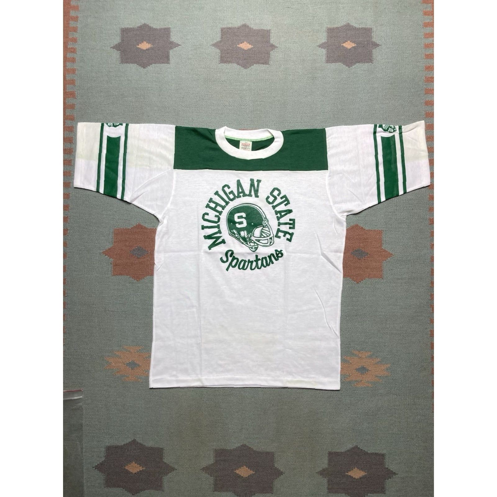 Vintage VINTAGE MSU Football Graphic T Shirt Michigan State University NOS Medium Shirt Adults Mens Size US M / EU 48-50 / 2 - 2 Thumbnail