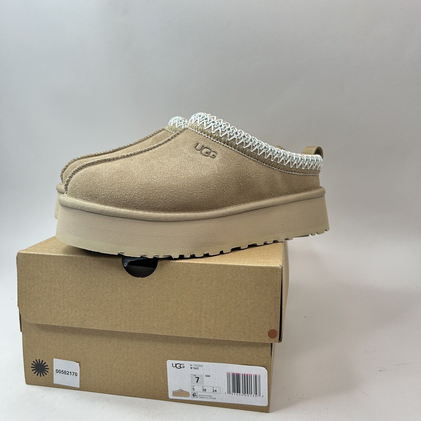 Ugg UGG Braid Tazz Platform Slippers “Mustard Seed” 2023 Size US 7 / IT 37 - 3 Thumbnail