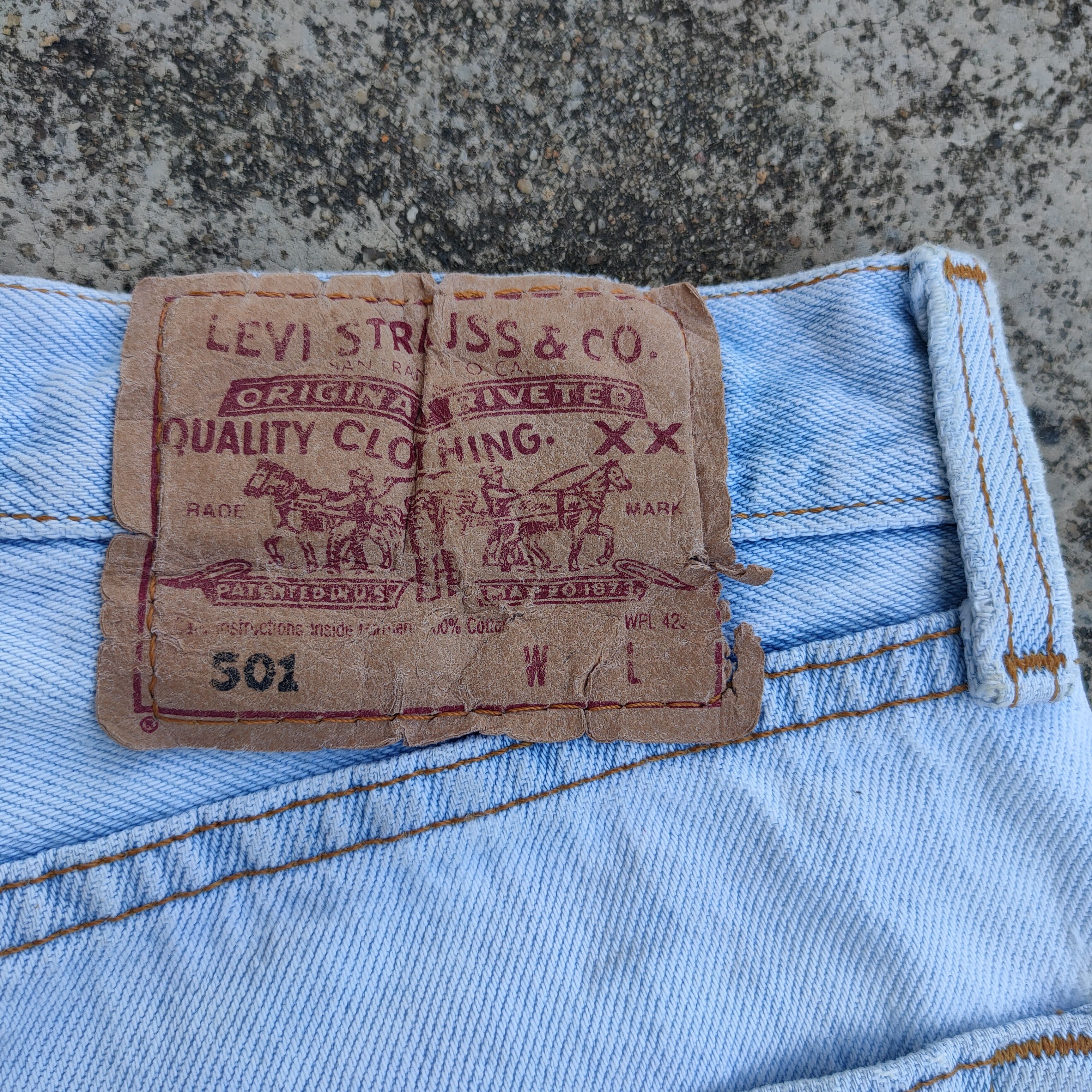 Atelier & Repairs × Jean × Levi's VINTAGE LEVI'S 501 ATELIER REPAIR JEANS DENIM PANTS Size US 27 - 13 Thumbnail