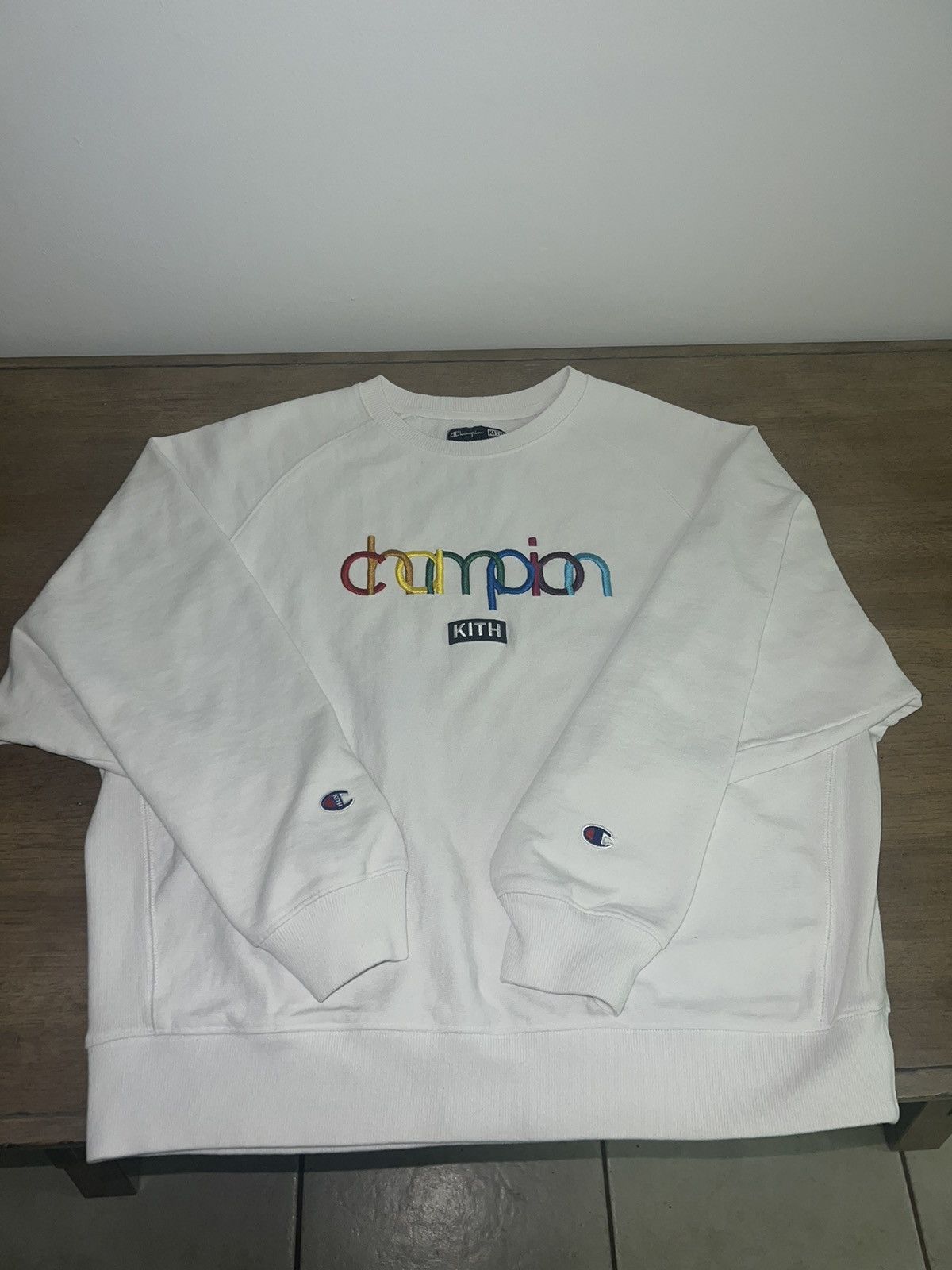 Champion Kith Kith x Champion Double Logo Crewneck Grailed