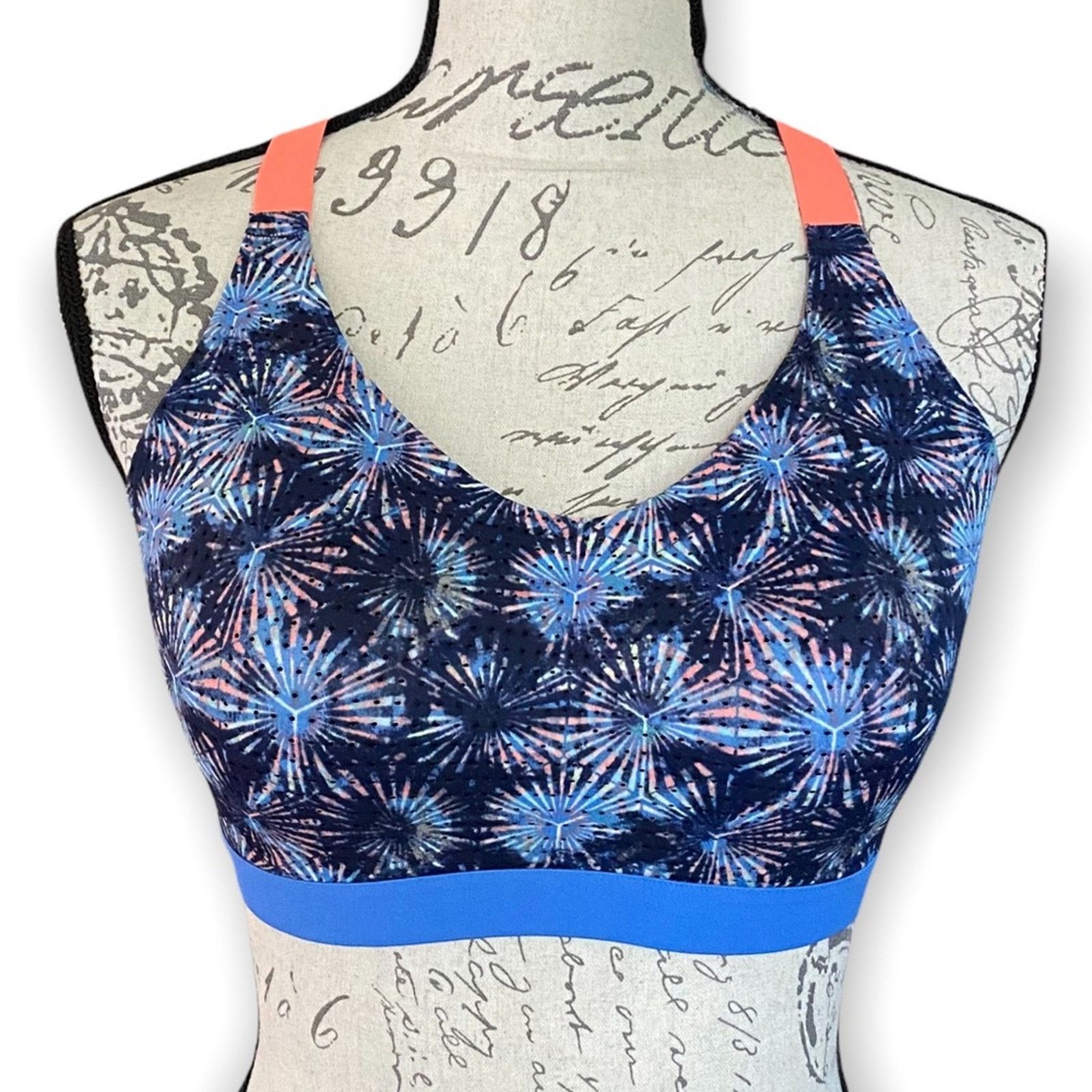 Victoria's Secret Victoria’s Secret Sport Blue Fireworks Sports Bra Size 32DD Size ONE SIZE - 1 Thumbnail