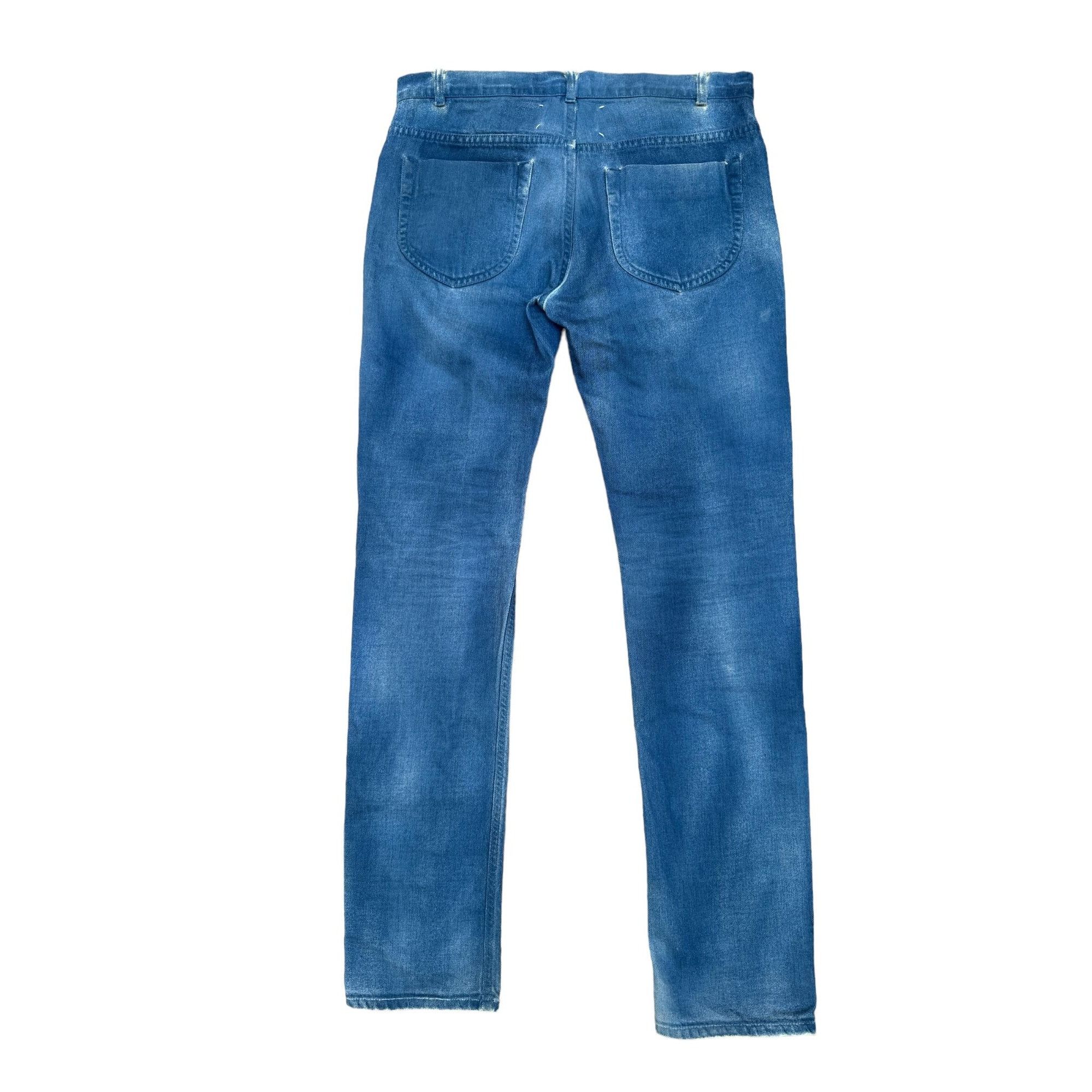 Maison Margiela Vintage Blue Painted Denim Jeans Size US 30 / EU 46 - 5 Thumbnail