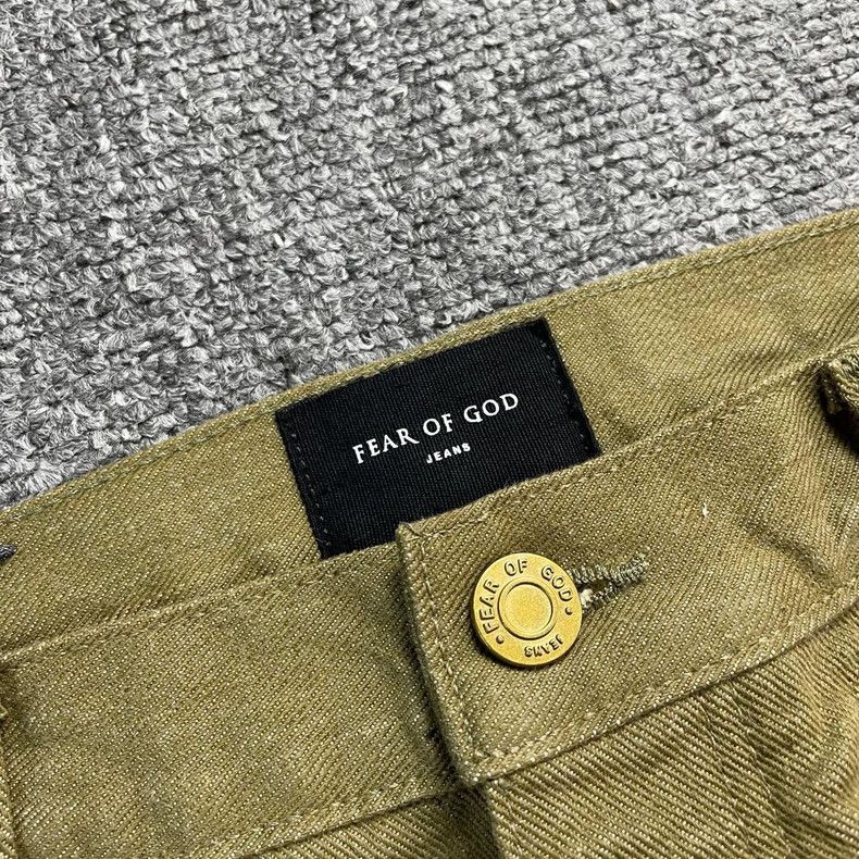 Fear of God Fear of God olive green jeans Size US 33 - 3 Thumbnail