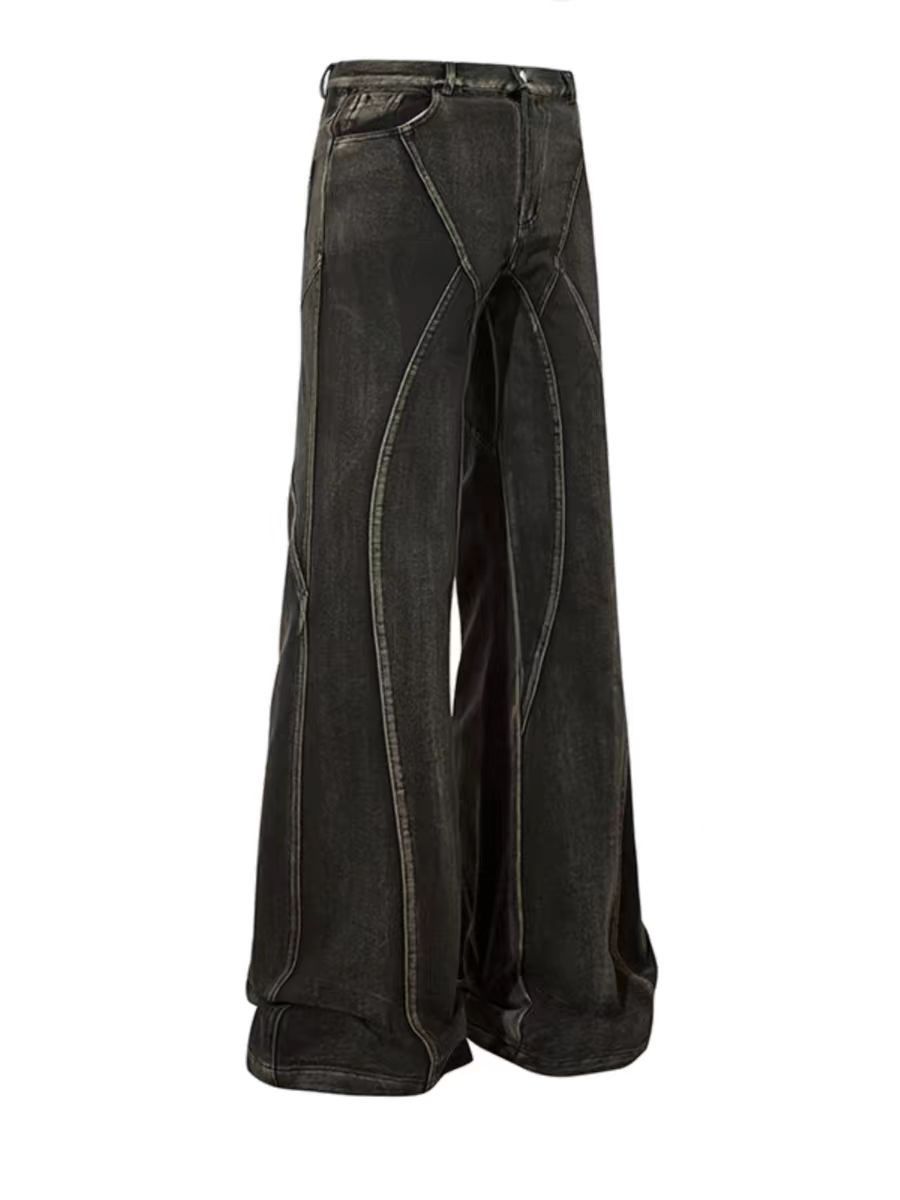 Japanese Brand × Jean Vintage Washed Spliced Micro Loose Jeans Size US 34 / EU 50 - 4 Thumbnail