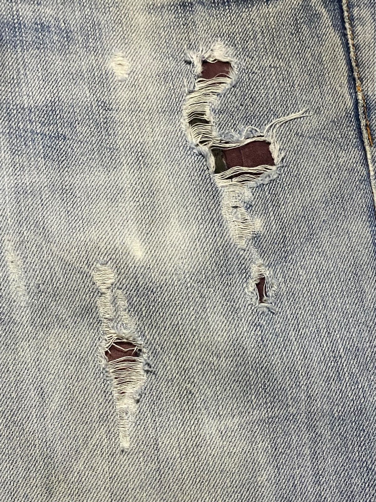 Japanese Brand Japanese Brand Nylaus Thunder Double Waist Trash Loose Jeans Size US 30 / EU 46 - 13 Thumbnail