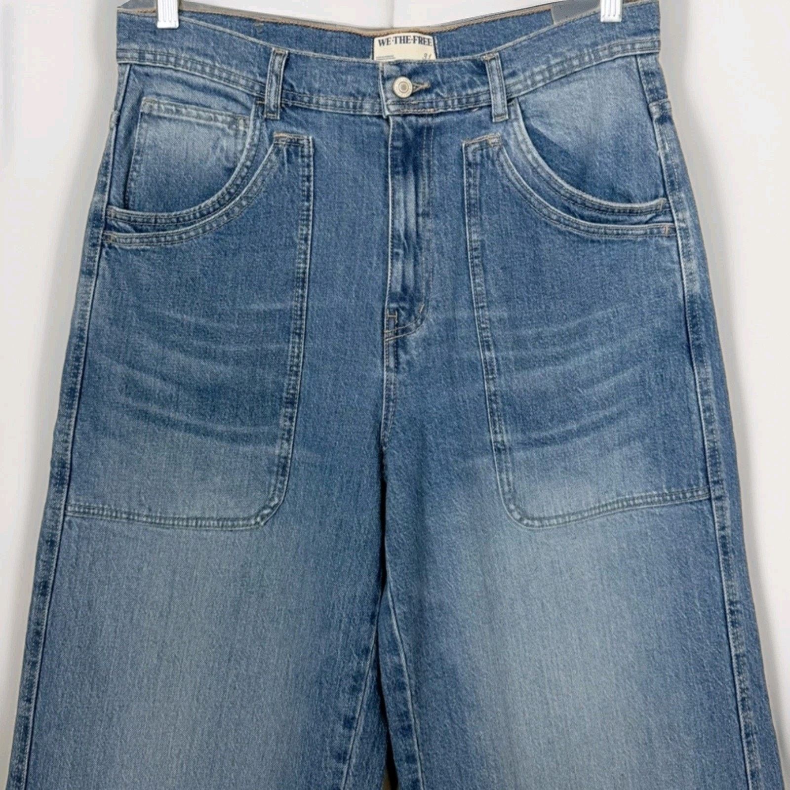 Free People We The Free Piper Mid-Rise Crop Wide-Leg Jeans 28 Size 28" / US 6 / IT 42 - 8 Thumbnail