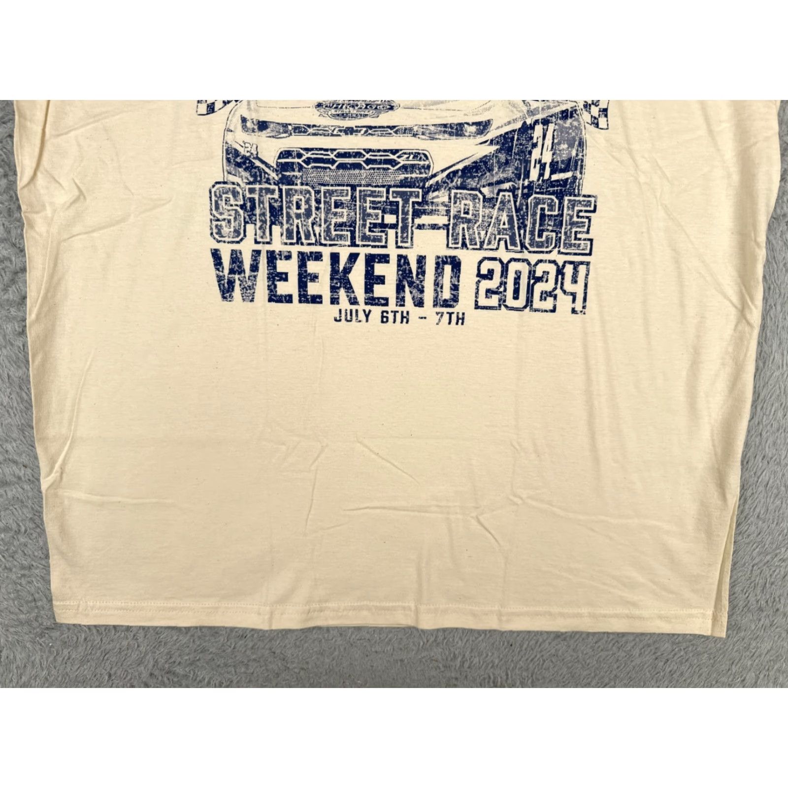 NASCAR Nascar Chicago Street Race Shirt Adult Large Ivory Cotton Short Sleeve NEW Size US L / EU 52-54 / 3 - 5 Thumbnail