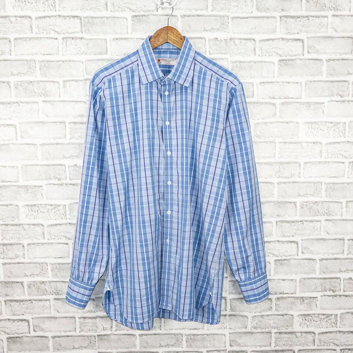 Turnbull & Asser Turnbull & Asser Exclusive Button up Dress Shirt Blue ...