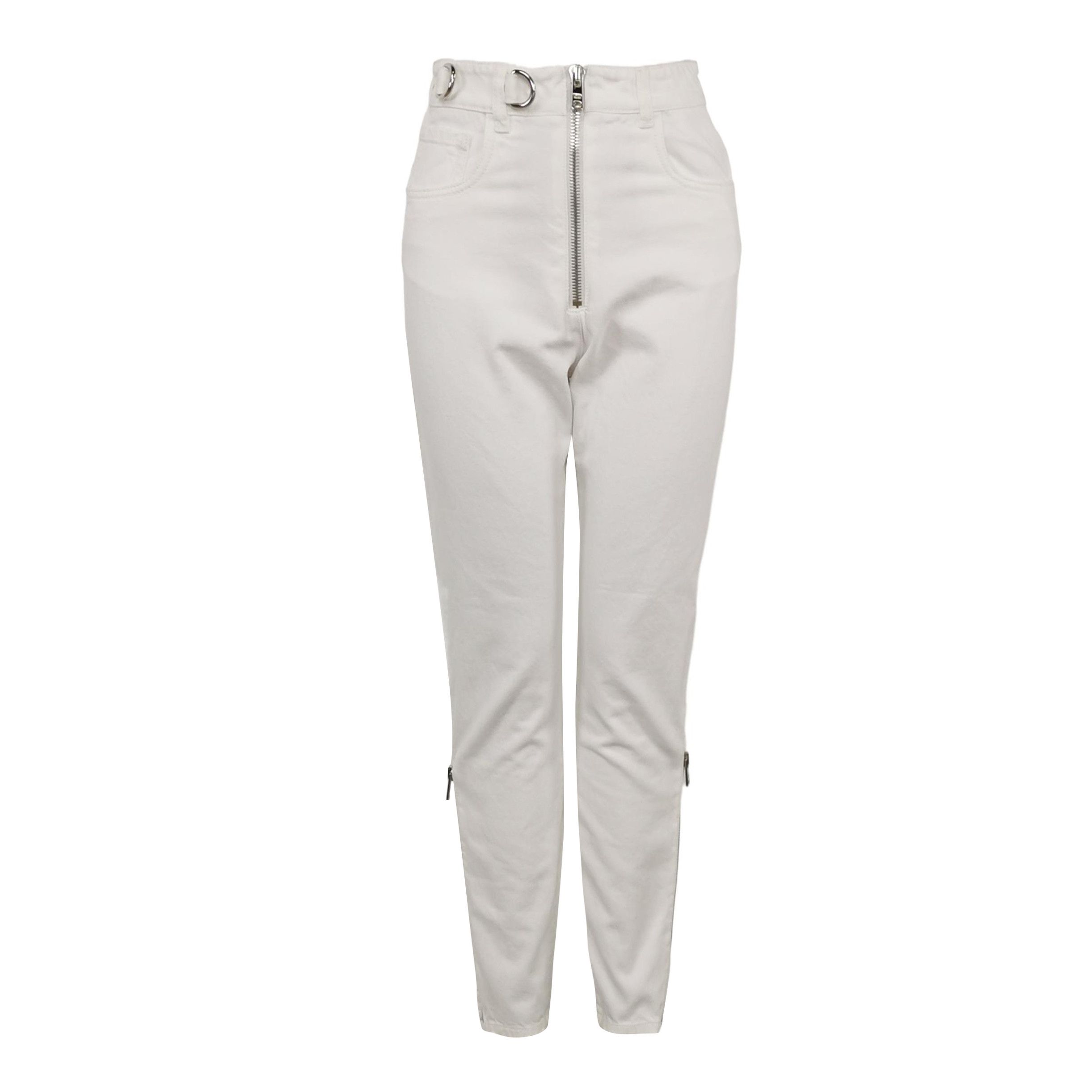 Prada Prada Cotton Zip Long Pants for Women 0089 Size 26" / US 2 / IT 38 - 1 Thumbnail
