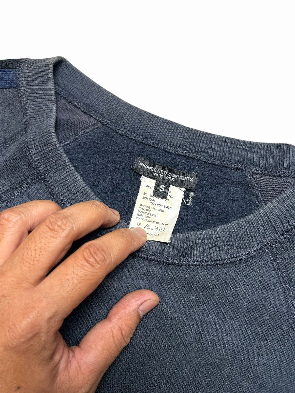 Engineered Garments Vintage Engineered Garments Raglan Sweatshirt Tapped Navy Size US S / EU 44-46 / 1 - 7 Thumbnail
