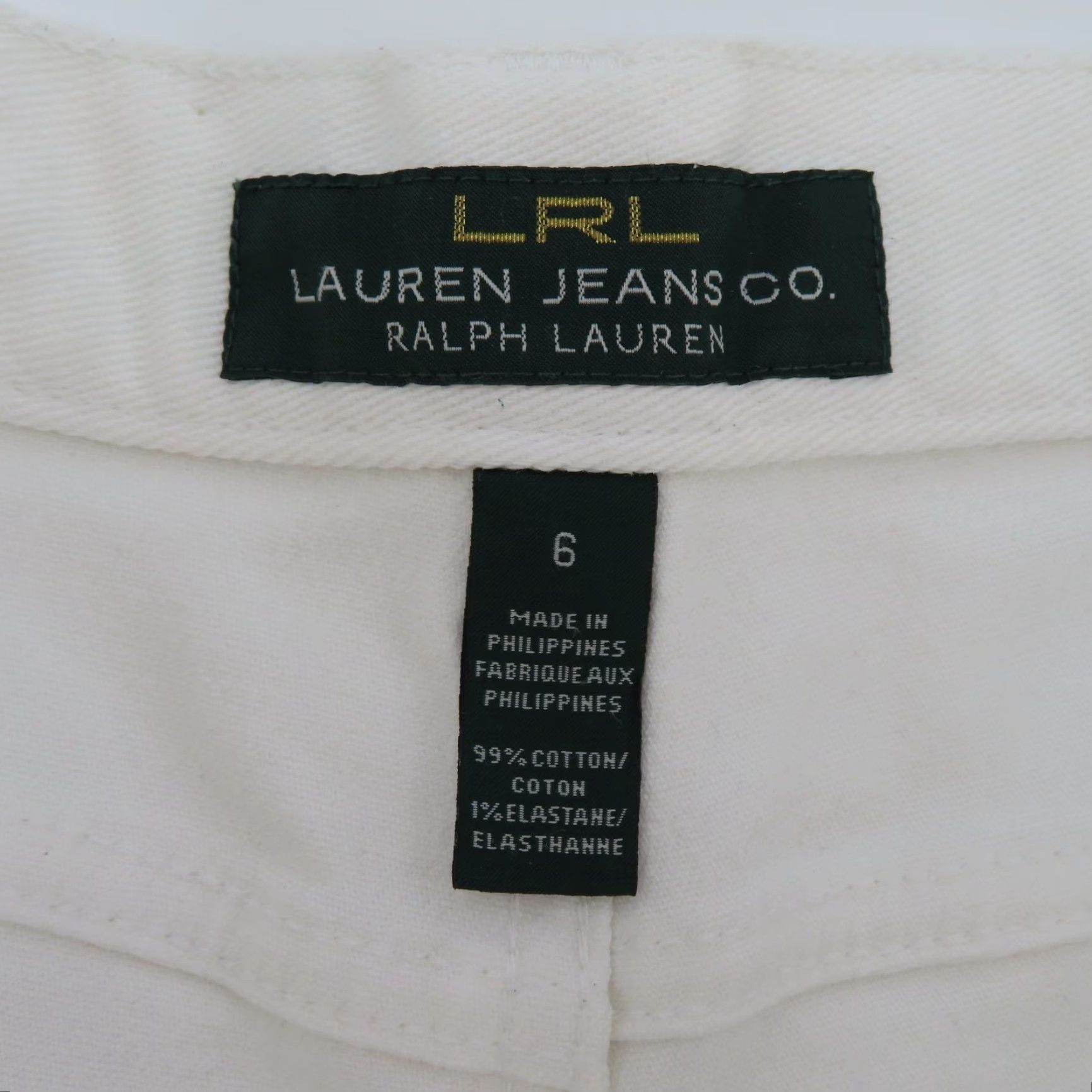 Ralph Lauren Ralph Lauren Womens Jeans LRL Lauren Jeans Co Straight Leg 6 White Denim Pockets Zip Button Size 28" / US 6 / IT 42 - 7 Thumbnail