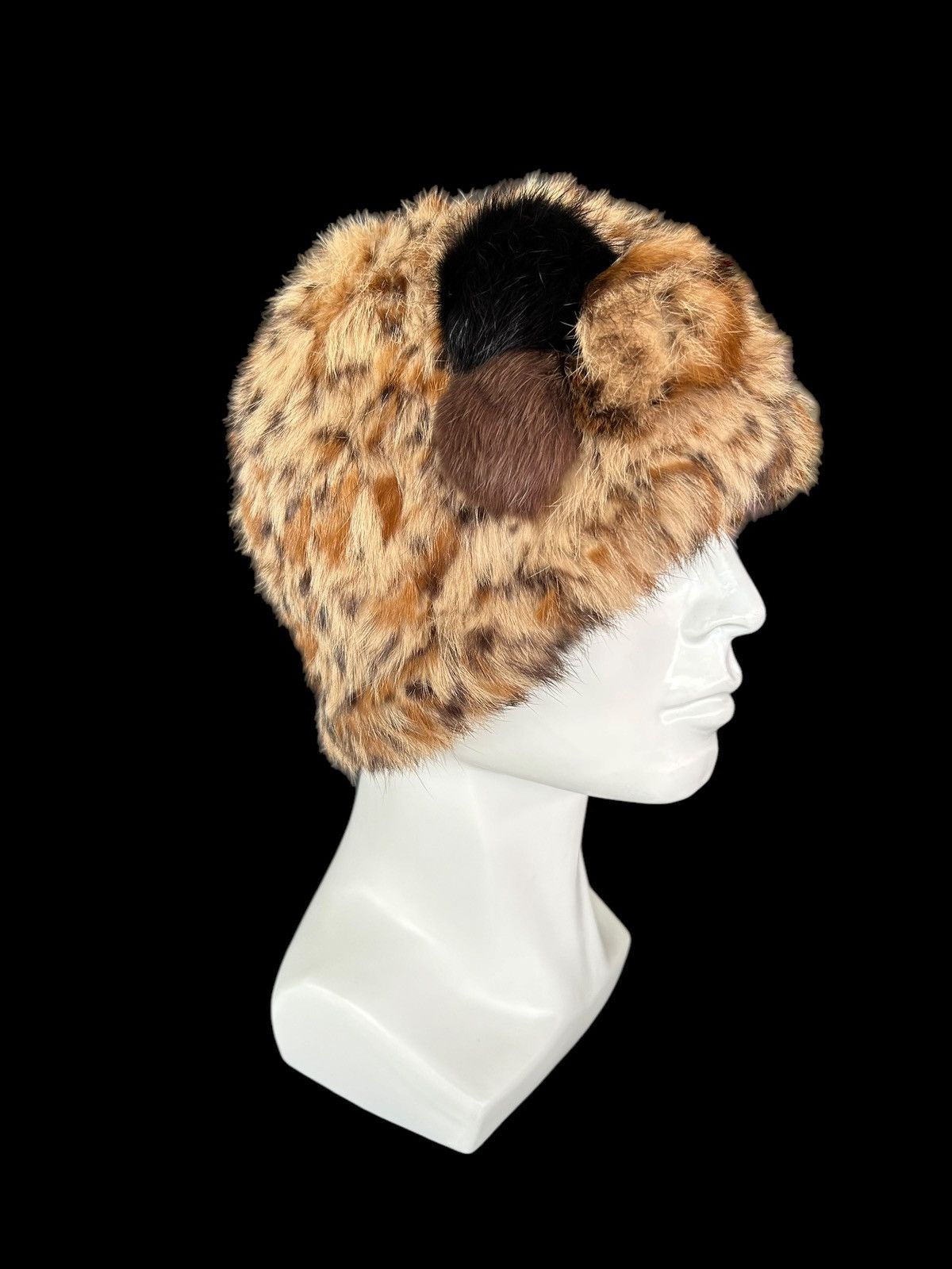 Japanese Brand × Kapital × Vintage Leopard Japanese Style fur Fake Hair Beanie Hats Rare🎌☠️ Size ONE SIZE - 2 Thumbnail