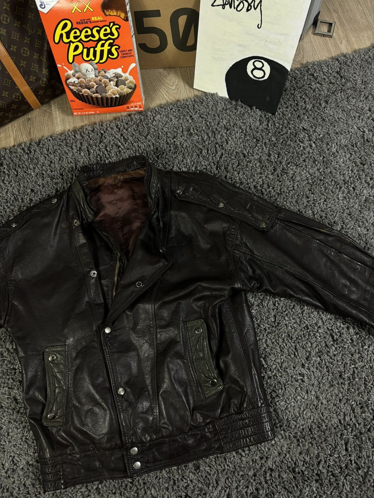 Vintage Vintage Real Leather Asymmetrical Motorcycle Jacket Black Size US L / EU 52-54 / 3 - 6 Thumbnail