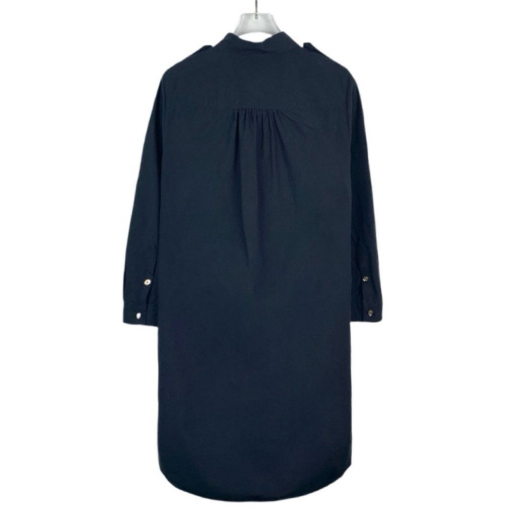 Burberry Burberry Black Cotton Long Sleeve Shirt Dress K26WX Size XS / US 0-2 / IT 36-38 - 2 Thumbnail