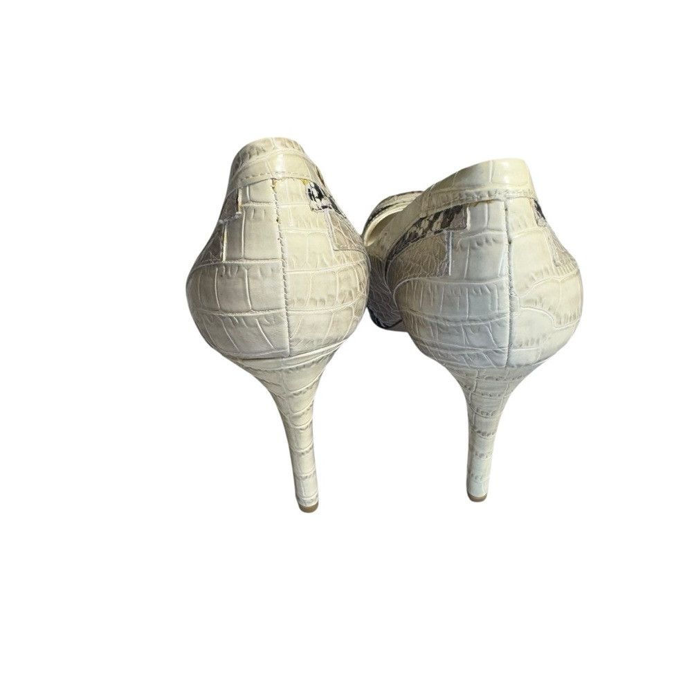 White House Black Market WHITE HOUSE BLACK MARKET Isaac Beige Snake Print Peep Toe S Size US 8 / IT 38 - 7 Thumbnail