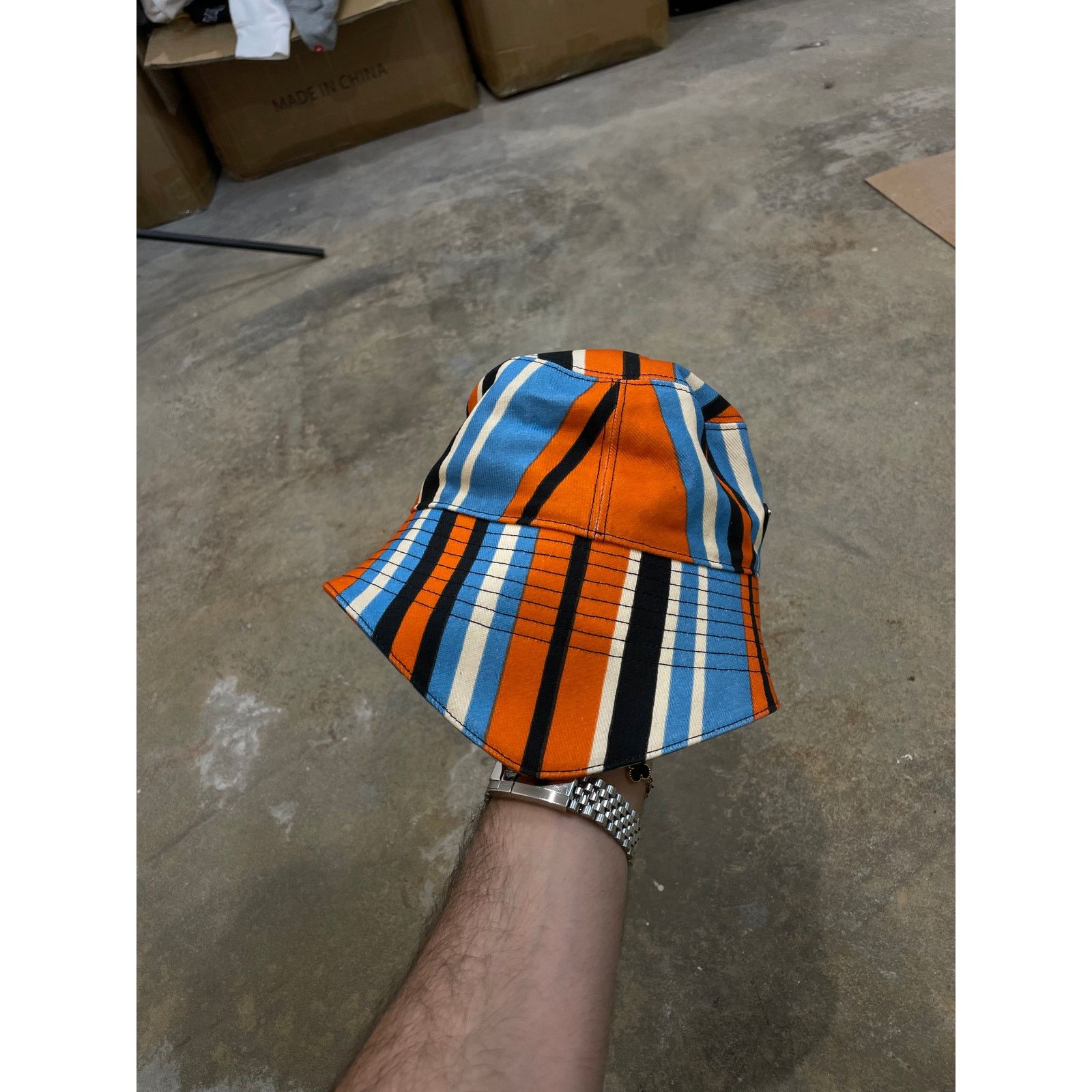 Prada Prada Bucket Hat Orange Multi New Small With Tags Size ONE SIZE - 3 Thumbnail