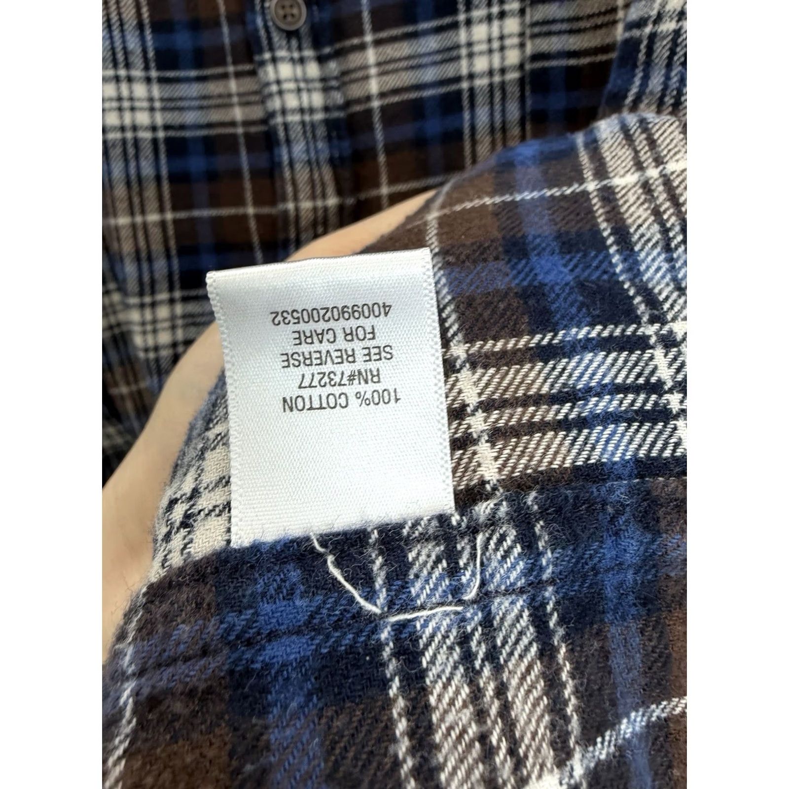 Croft & Barrow Croft & Barrow Mens Flannel Shirt XL Blue Plaid Long Sleeve Button-Up Shirt Size US XL / EU 56 / 4 - 5 Thumbnail