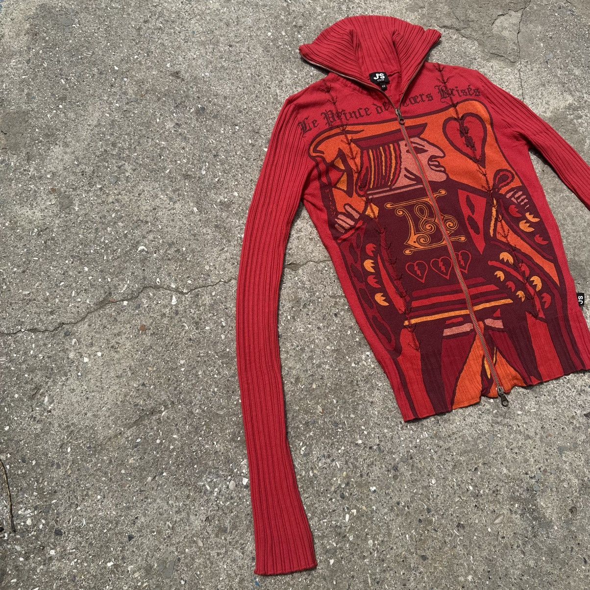 Hysteric Glamour × If Six Was Nine × Jean Paul Gaultier ♥️RARE Jack Of Heart 2Zip-Up Sweater Jean Paul Gaultier Style Size M / US 6-8 / IT 42-44 - 3 Thumbnail