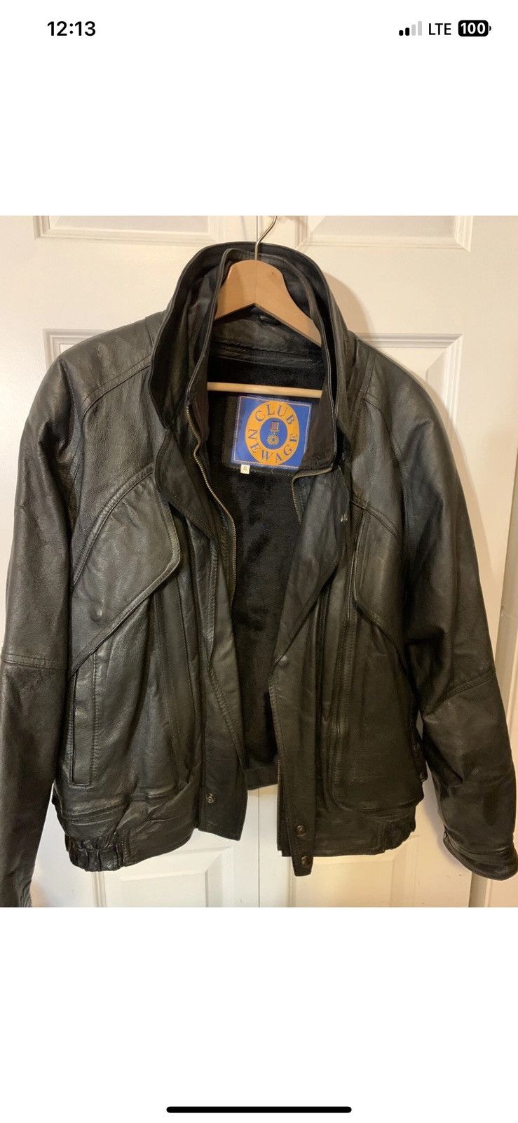 Other Club new age mens sz XL black leather jacket Size US XL / EU 56 / 4 - 3 Thumbnail